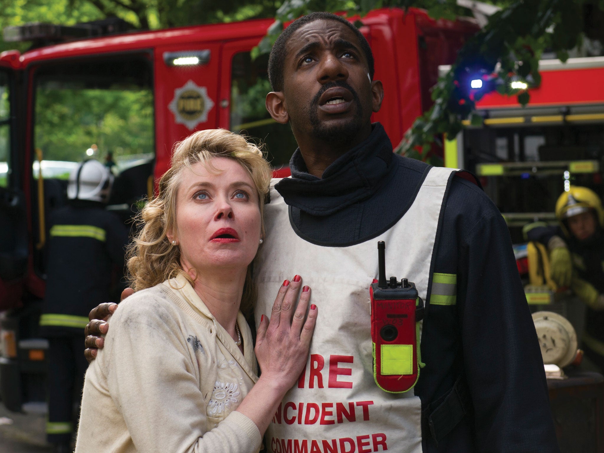 Burning issues: Rhashan Stone, left, as womanising Mal in The Smoke