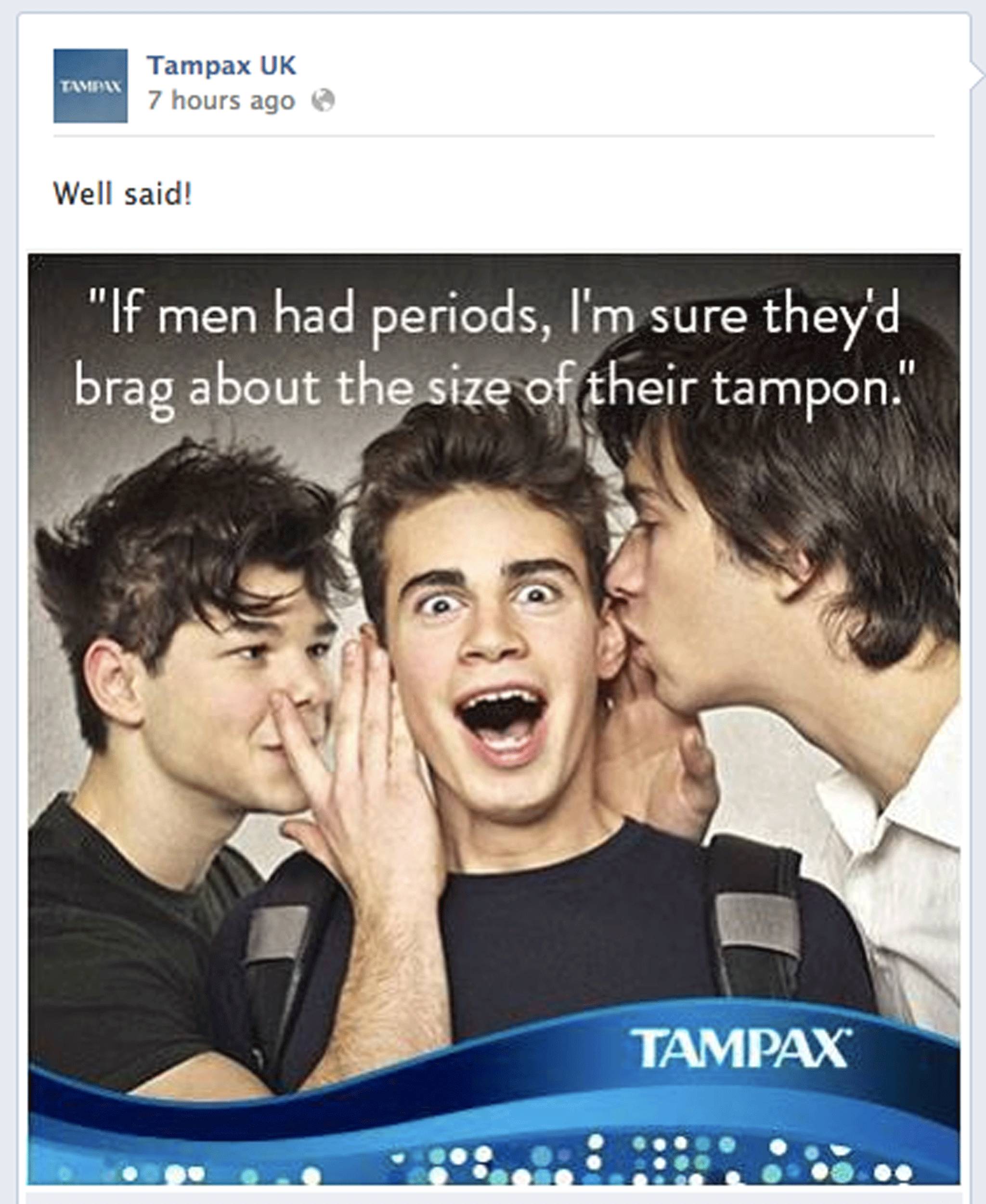 OMG SO TRUE, thanks Tampax!