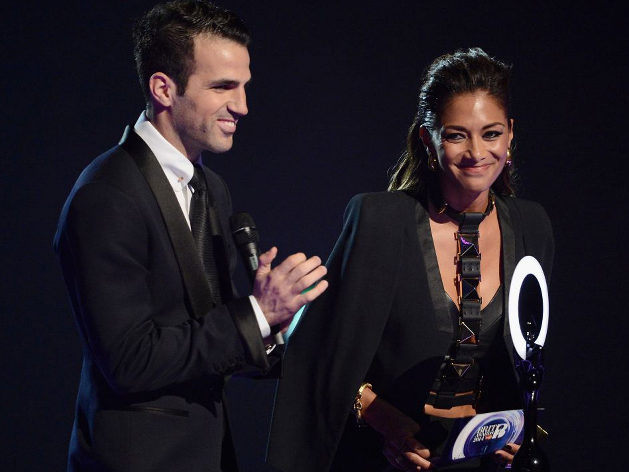 Cesc Fabregas and Nicole Scherzinger at the Brits on Wednesdays night