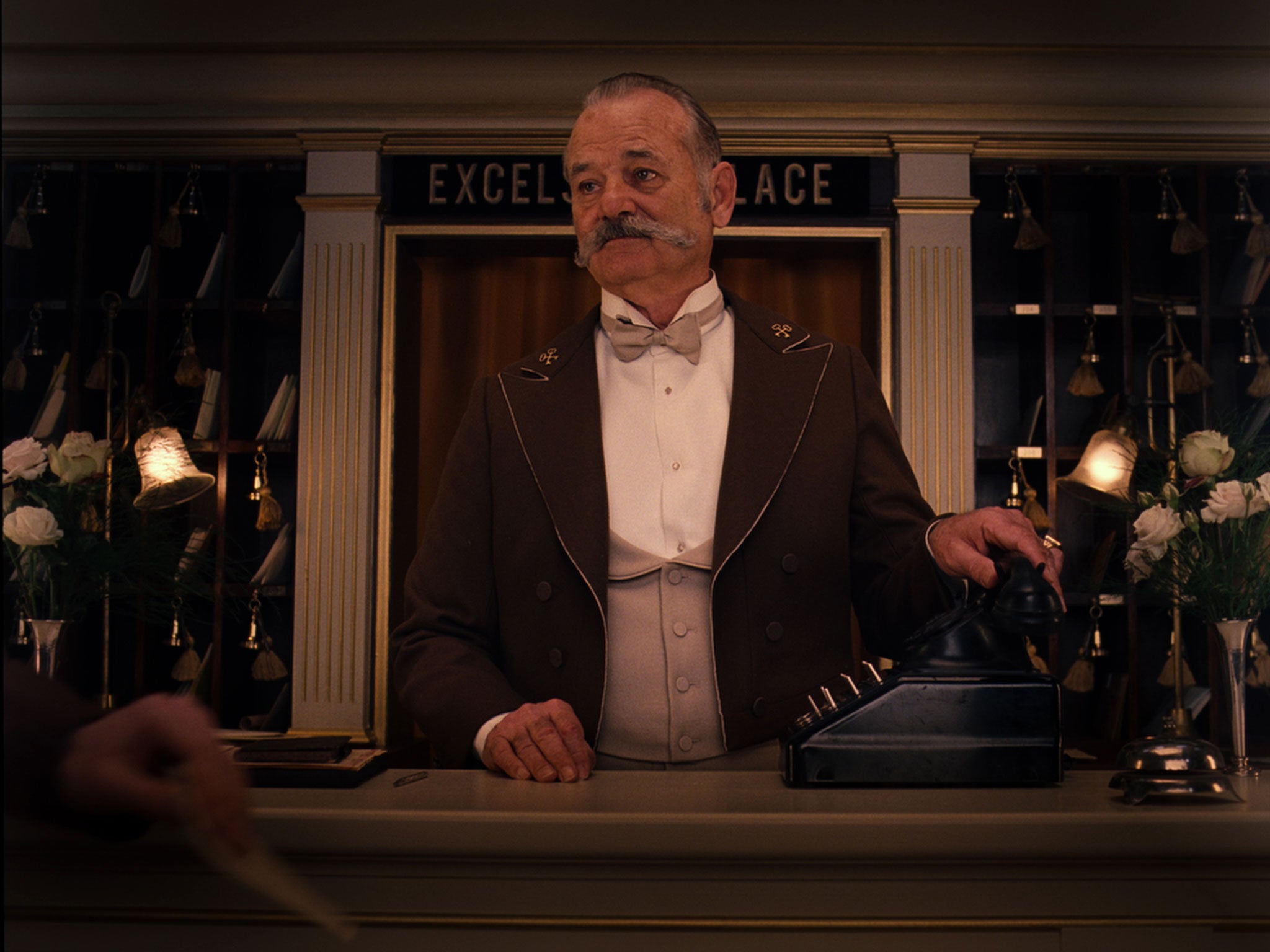 Lobby jobby: Bill Murray as a concierge in the inter-war farce The Grand Budapest Hotel, directed by Wes Anderson