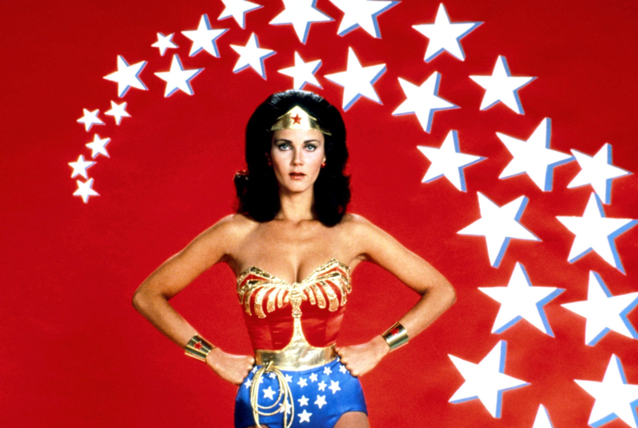 Feisty role model: Wonder Woman was a hugh hit in the Seventies, spawning shows such as The Bionic Woman and Charlie's Angels