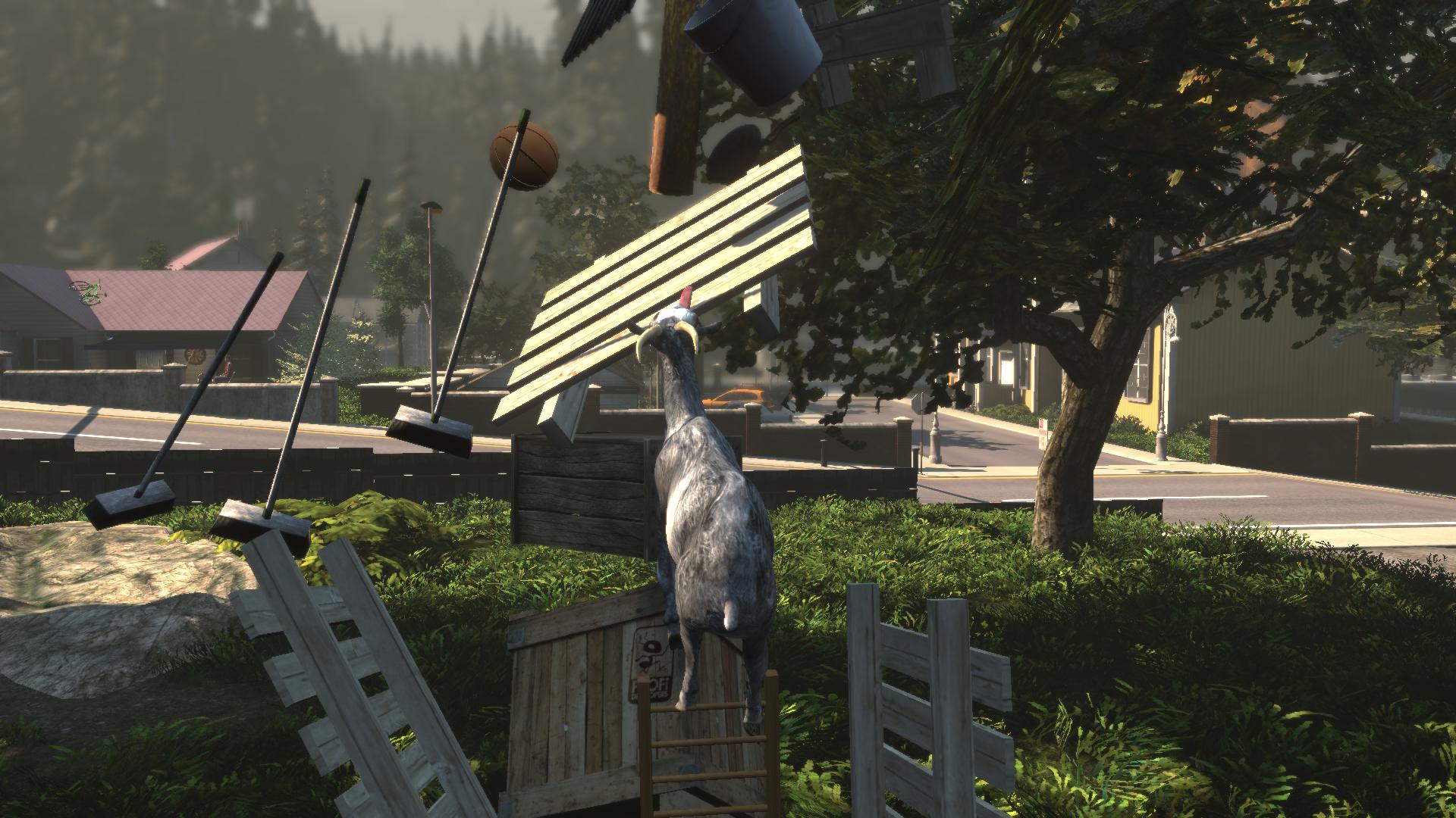 In Goat Simulator 2014 you score points for head butting things. Once you play it you'll probably give up on the rest of your life because why even try and compare.