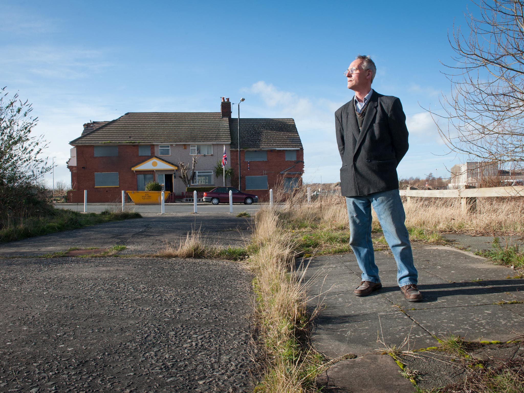 Charlie Wright at his home in Birkenhead