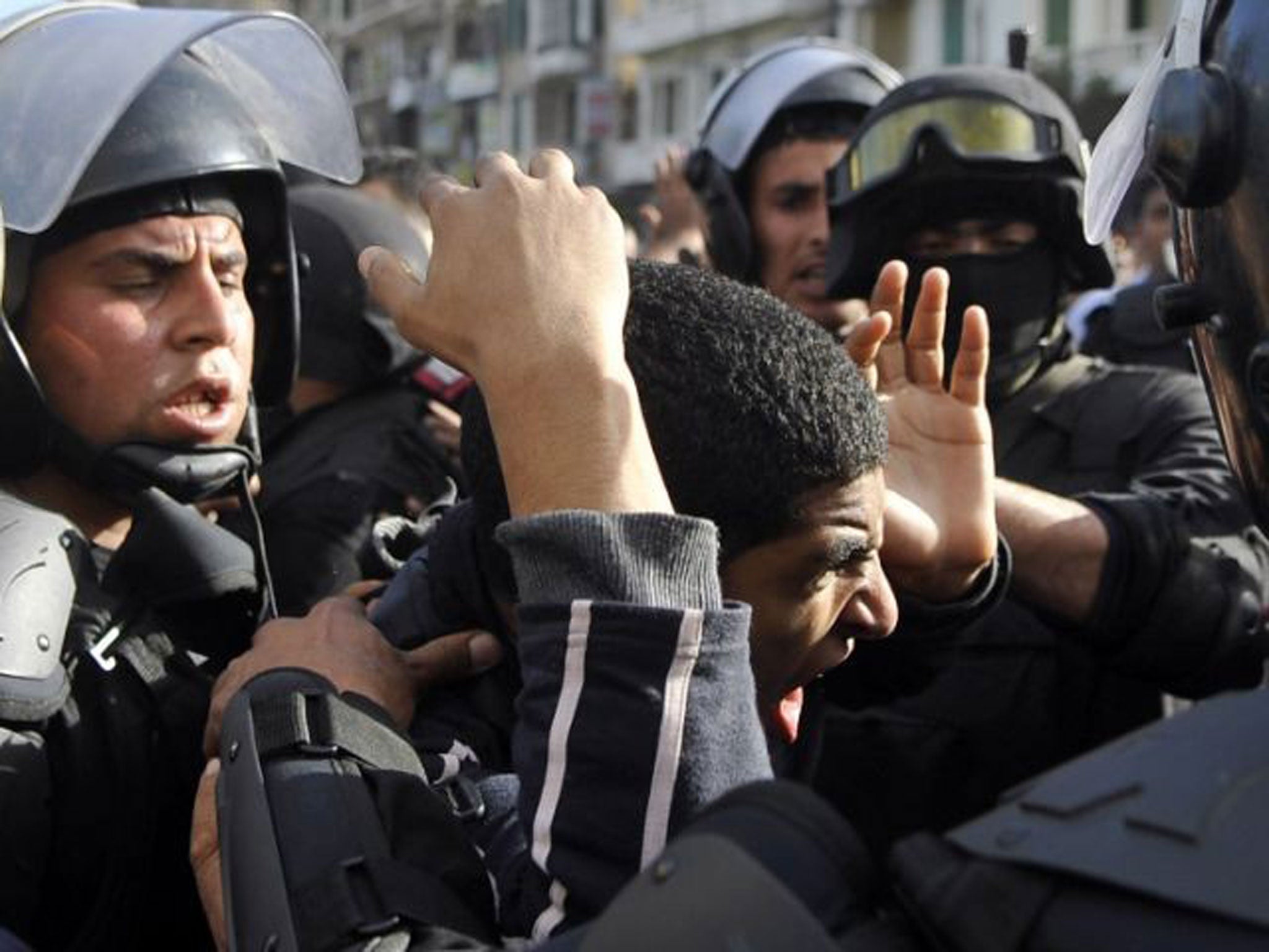 Protests continued in Alexandria last month