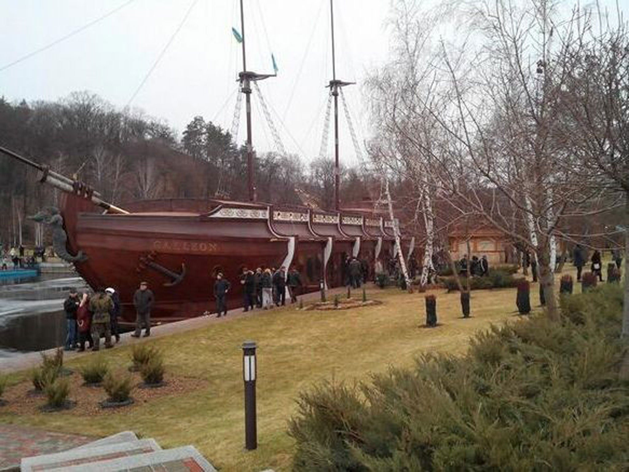 The faux galleon was one of the more unusual finds on the estate