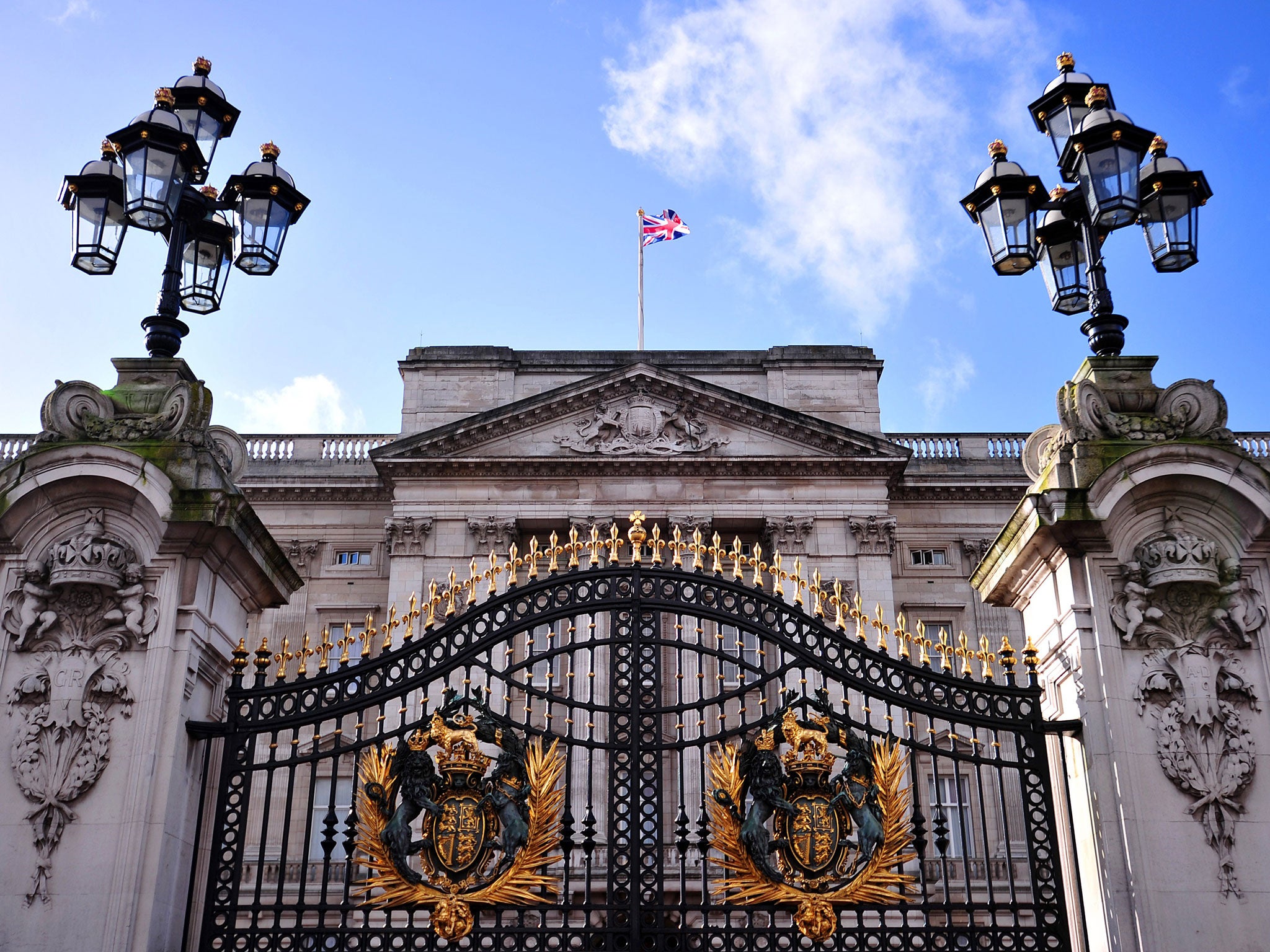 Buckingham Palace is pictured in central London. Grosvenor Road beside it has the most polluted air in the UK.