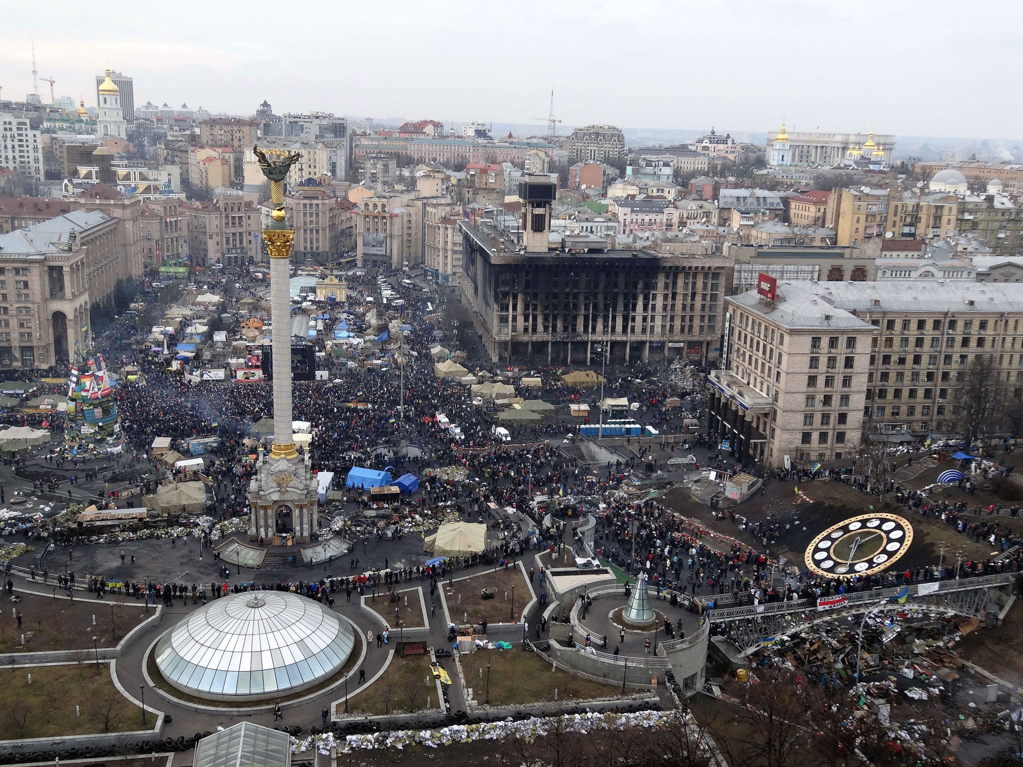 Nearly 130 people are thought to have been killed during the Euromaidan (AFP/Getty)