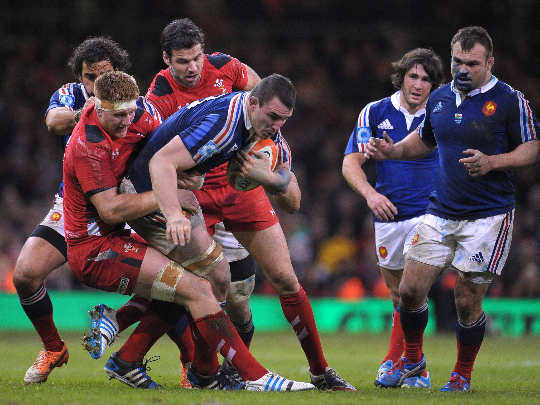 Louis Picamoles (centre) has been dropped for his gesture at a referee