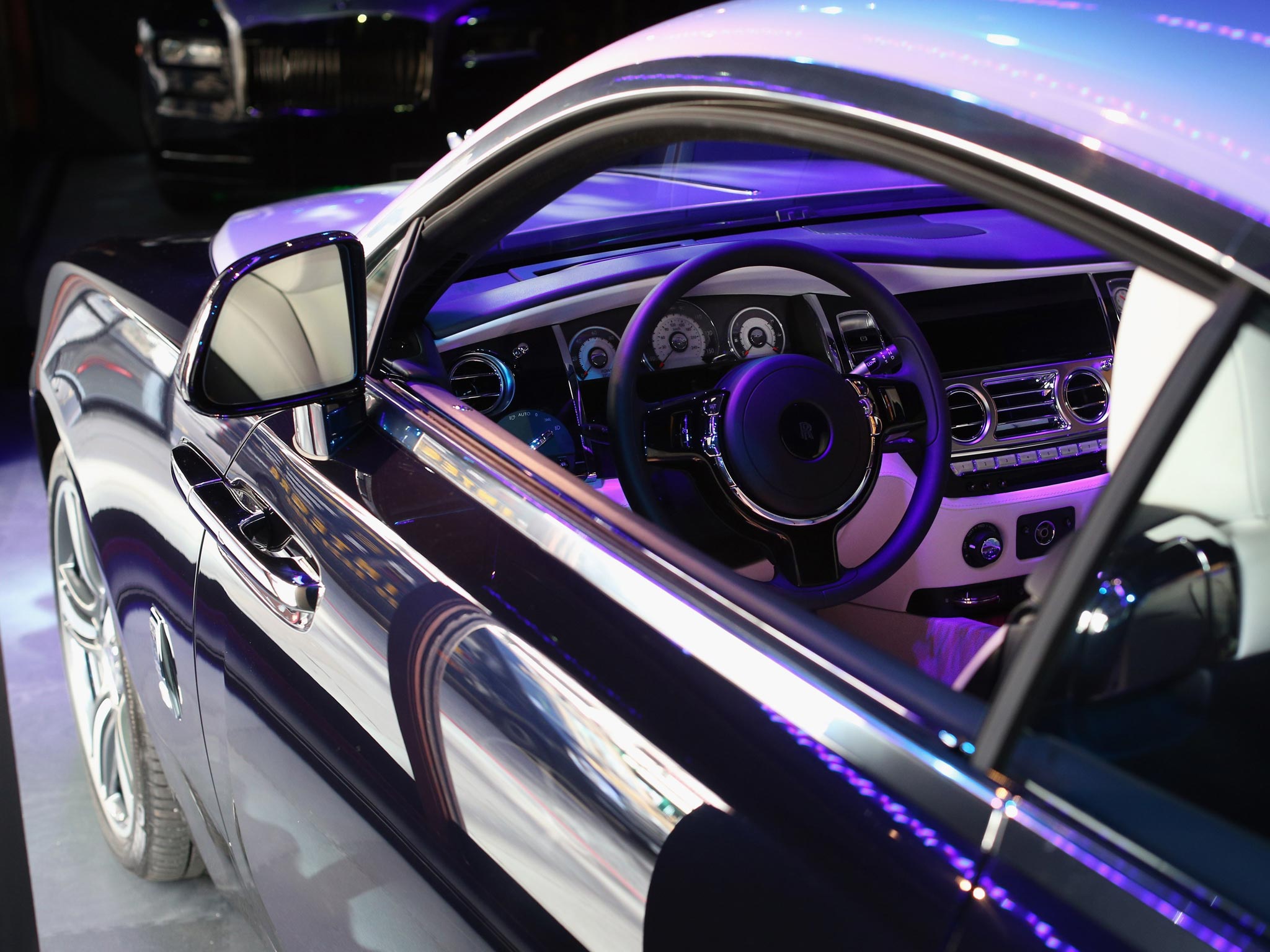 The interior of the Rolls-Royce Wraith