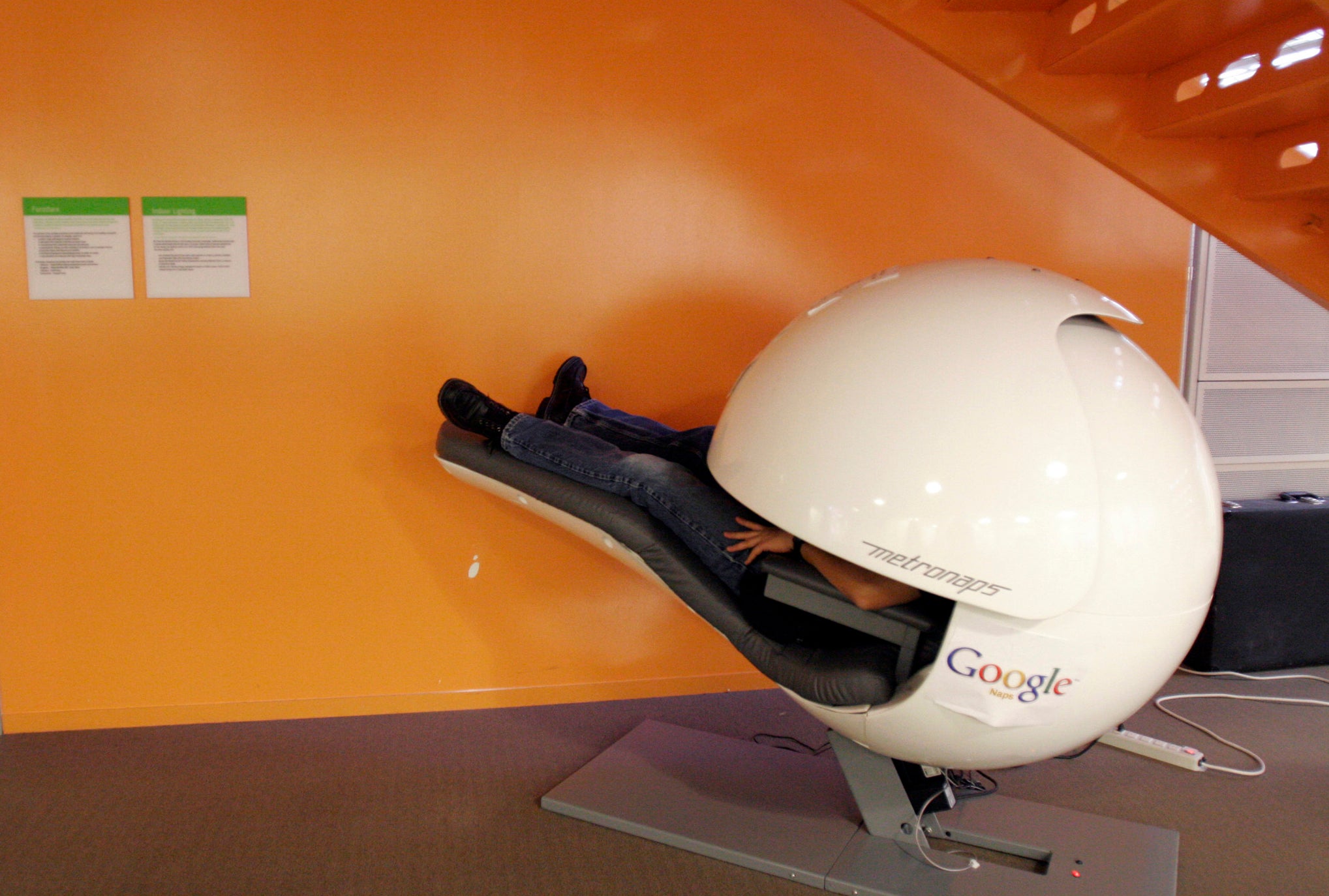 Nap pods come standard issue at Google.