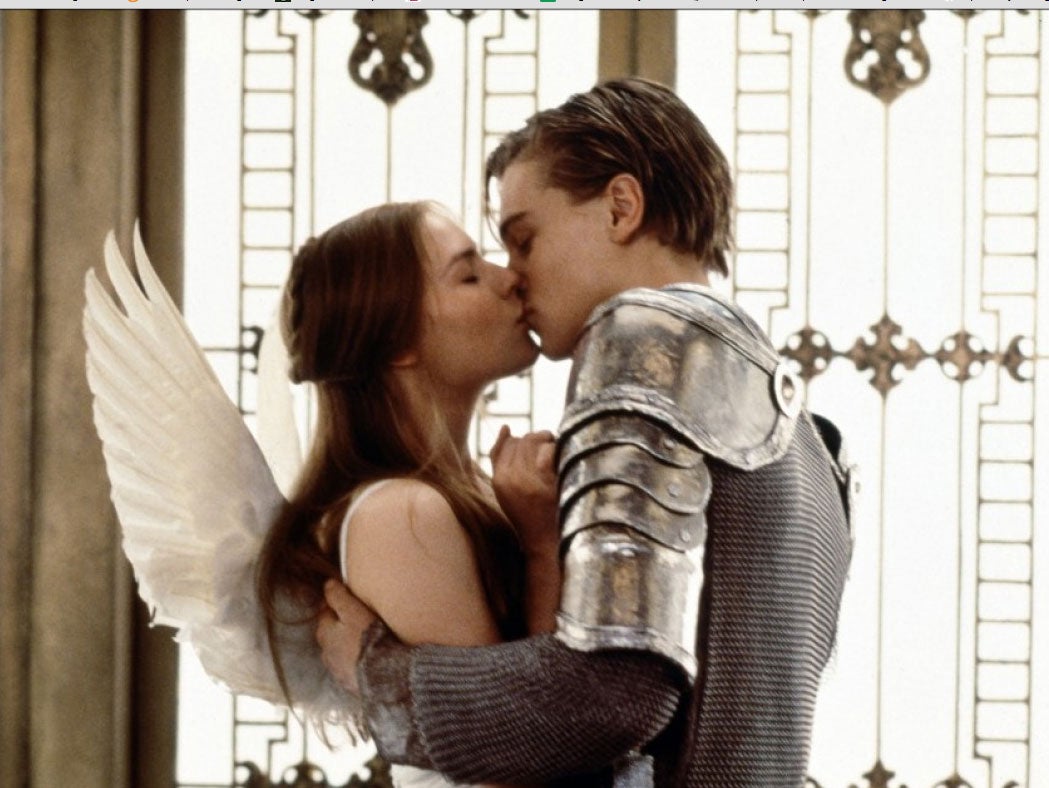 Leonardo DiCaprio and Clare Danes in Baz Luhrmann's Romeo + Juliet