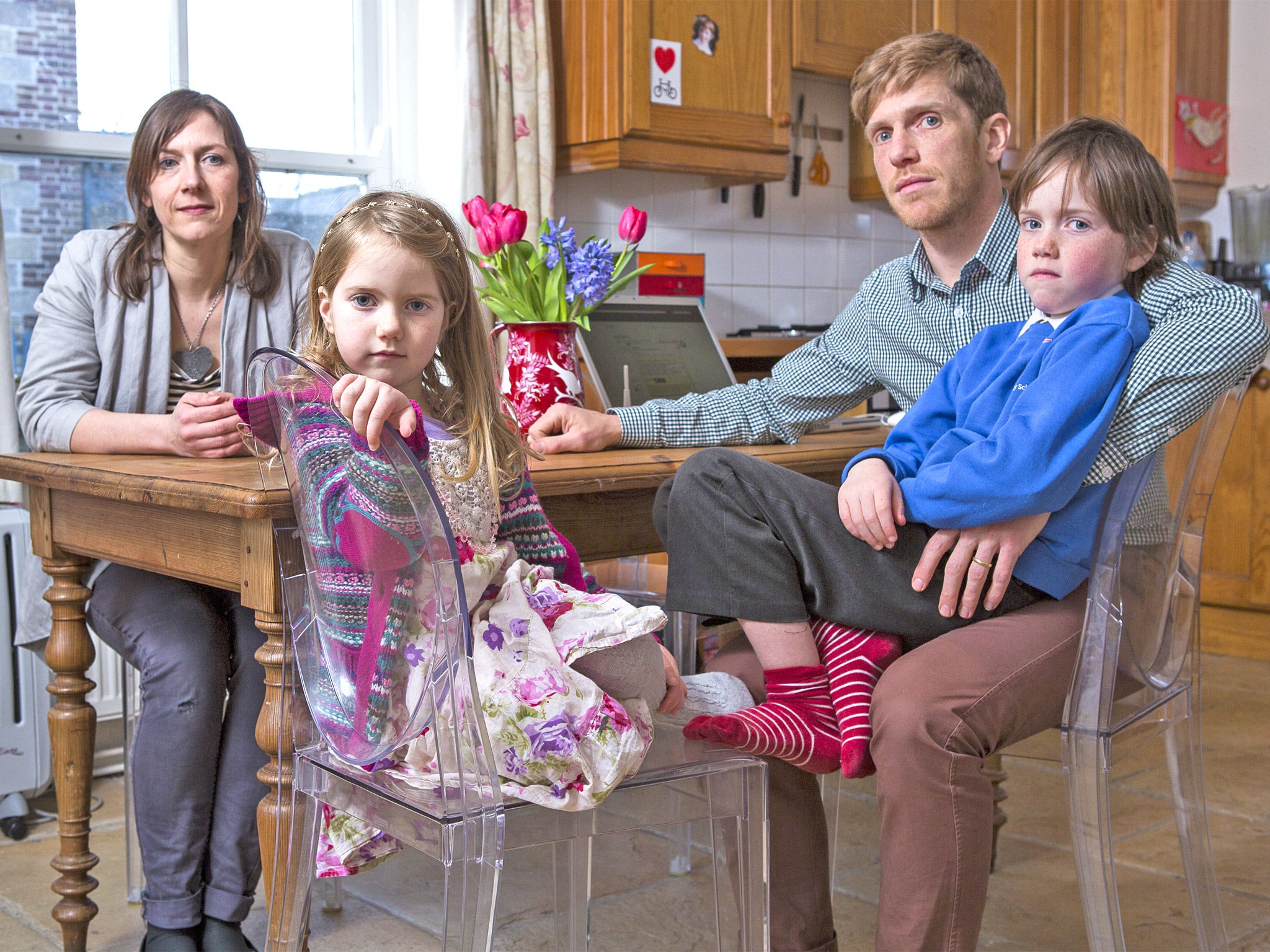 The McLoughlin family with four-year-old Belle