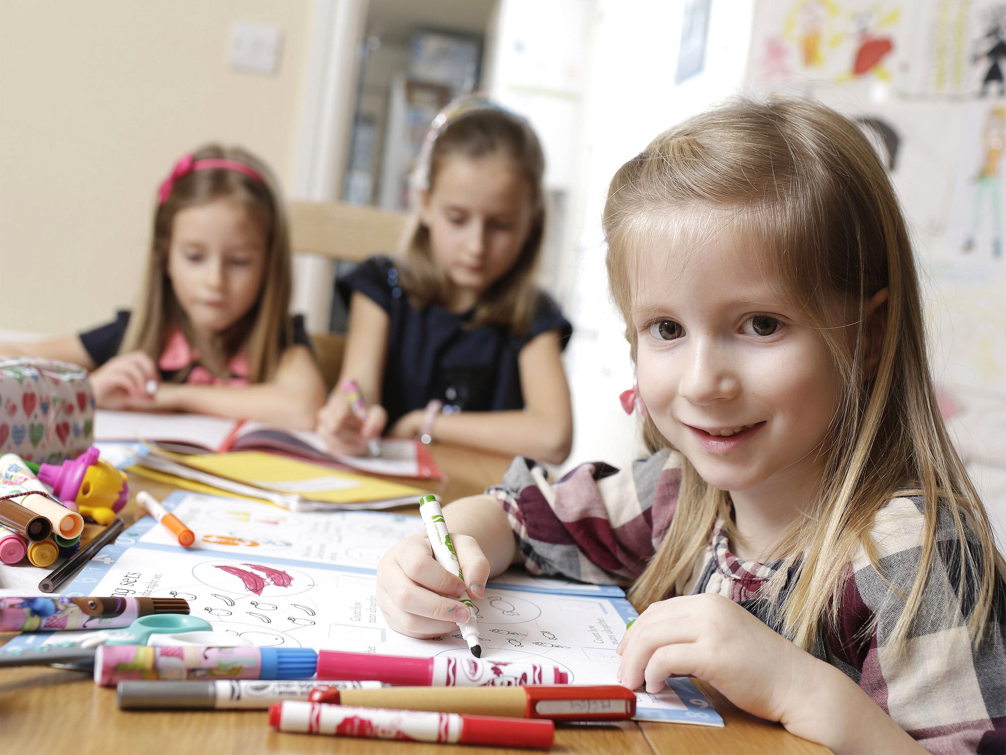 Early learners: Louisa Richter with her sisters