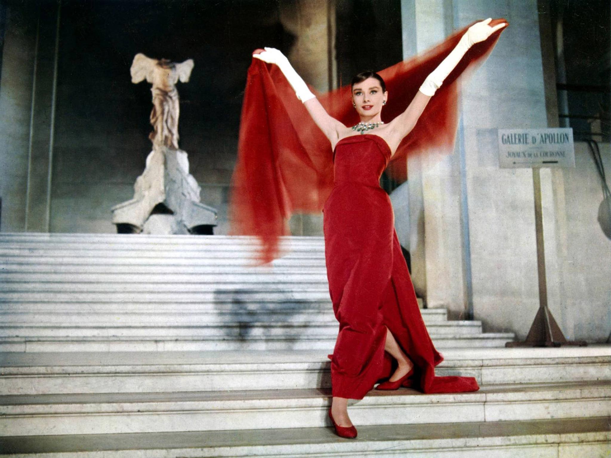 Ravishing in red in ‘Funny Face’