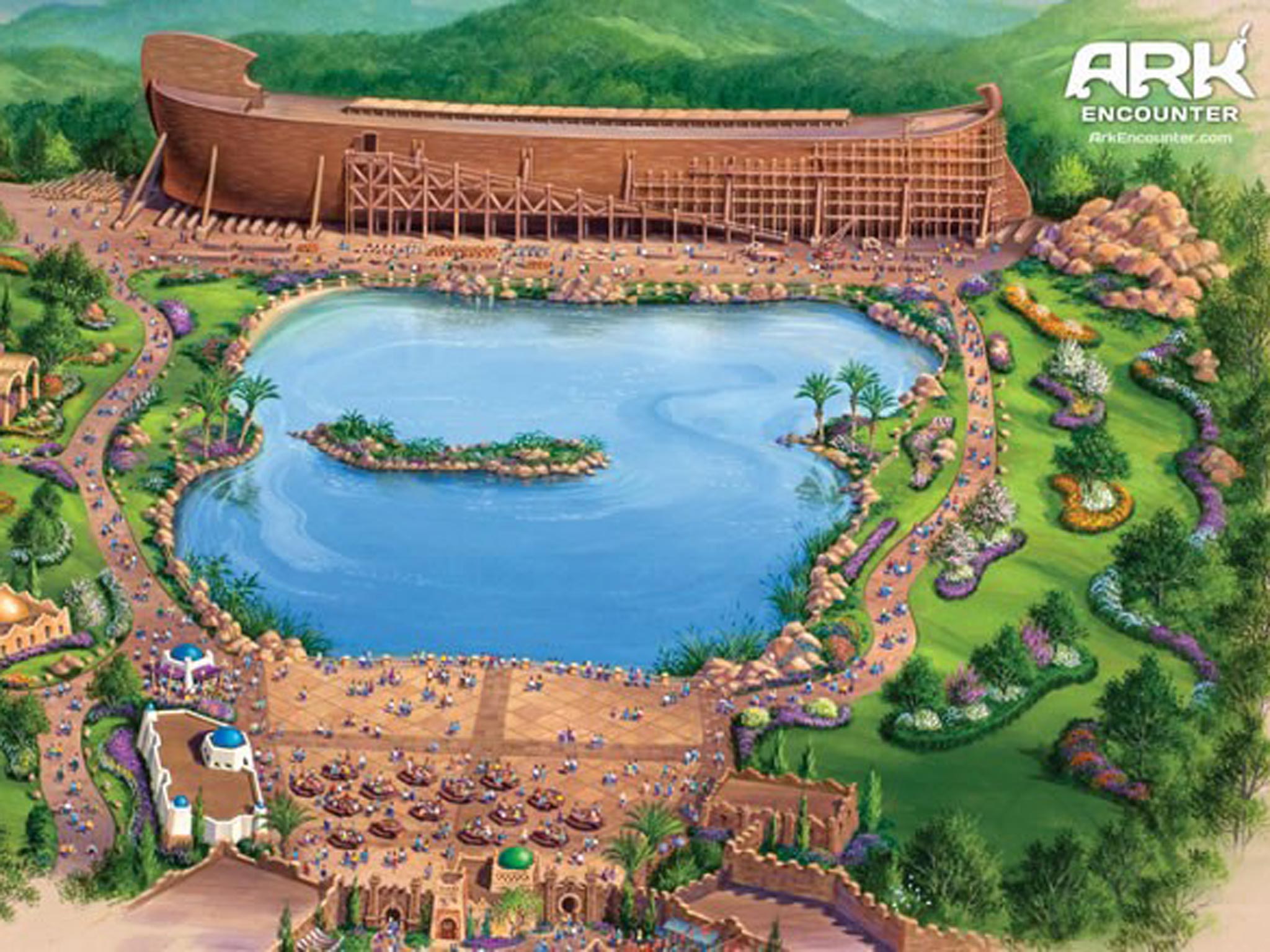 An artist's impression of the theme park