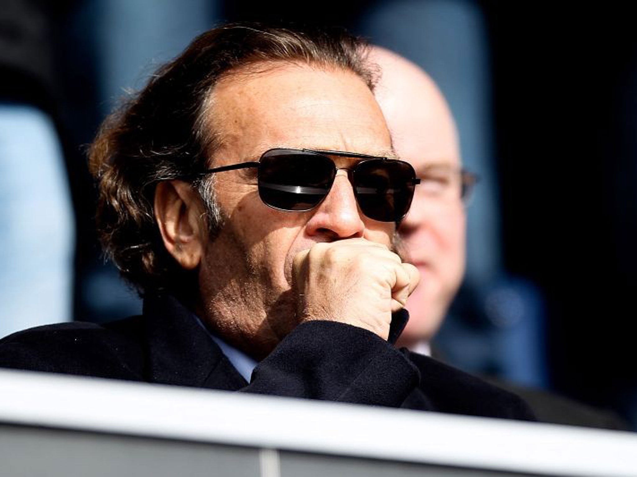 Prospective Leeds owner Massimo Cellino looks on