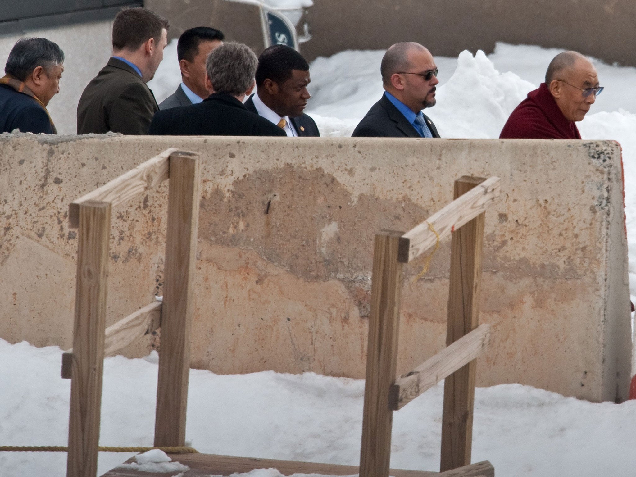 The Dalai Lama had another encounter with US snow in 2010 (AFP/Getty Images)