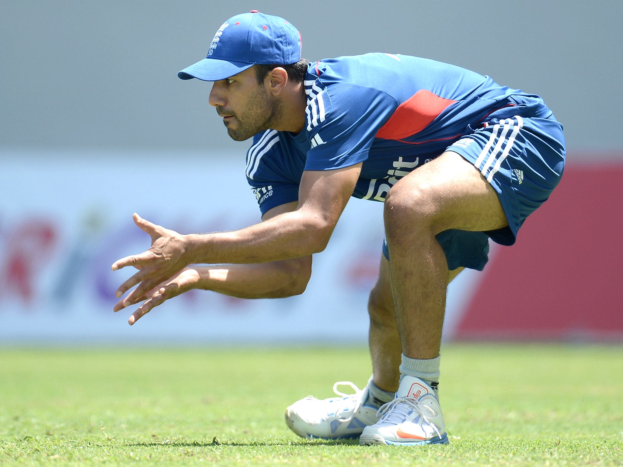 Ravi Bopara during fielding practice in Antigua