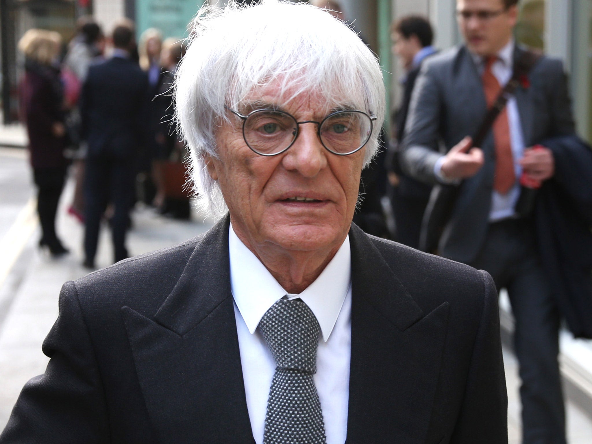 Bernie Ecclestone leaves court last month after winning his civil case