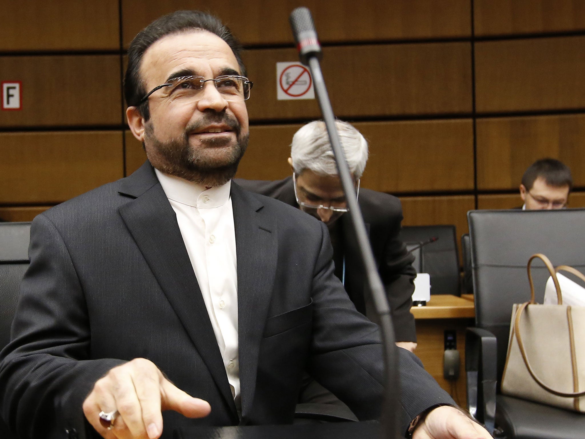 Reza Najafi at the Board of Governors meeting at the UN atomic agency headquarters in 2014