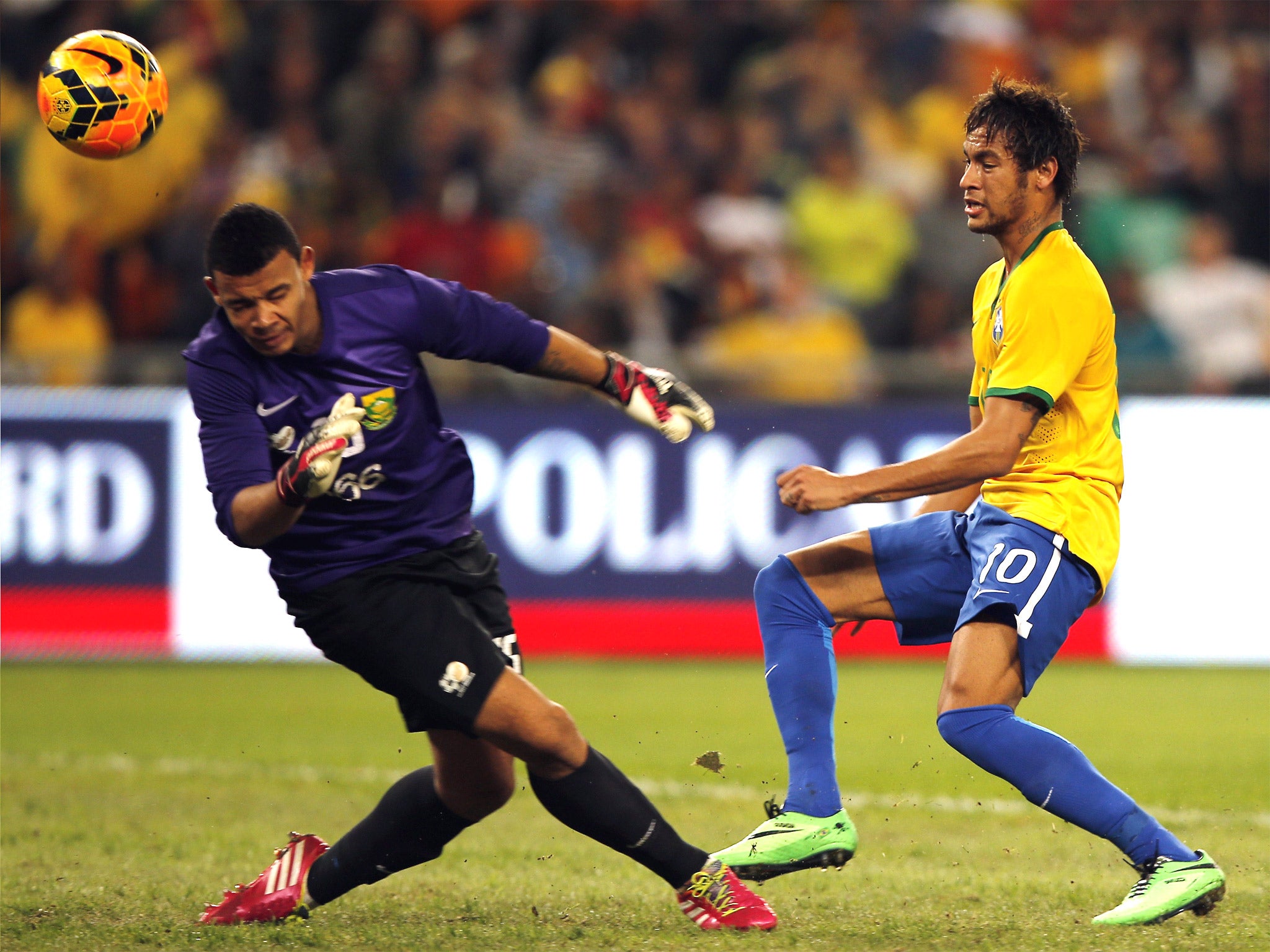 Neymar was in fine form as Brazil cruised to victory against South Africa