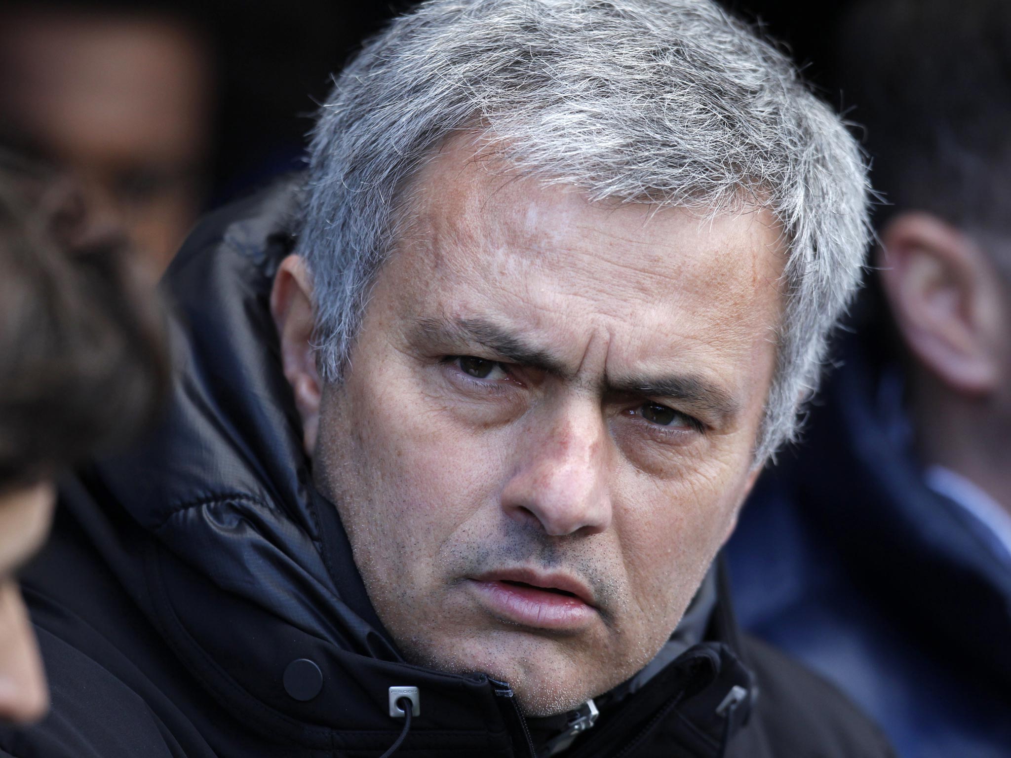 Jose Mourinho looks on from the Chelsea bench