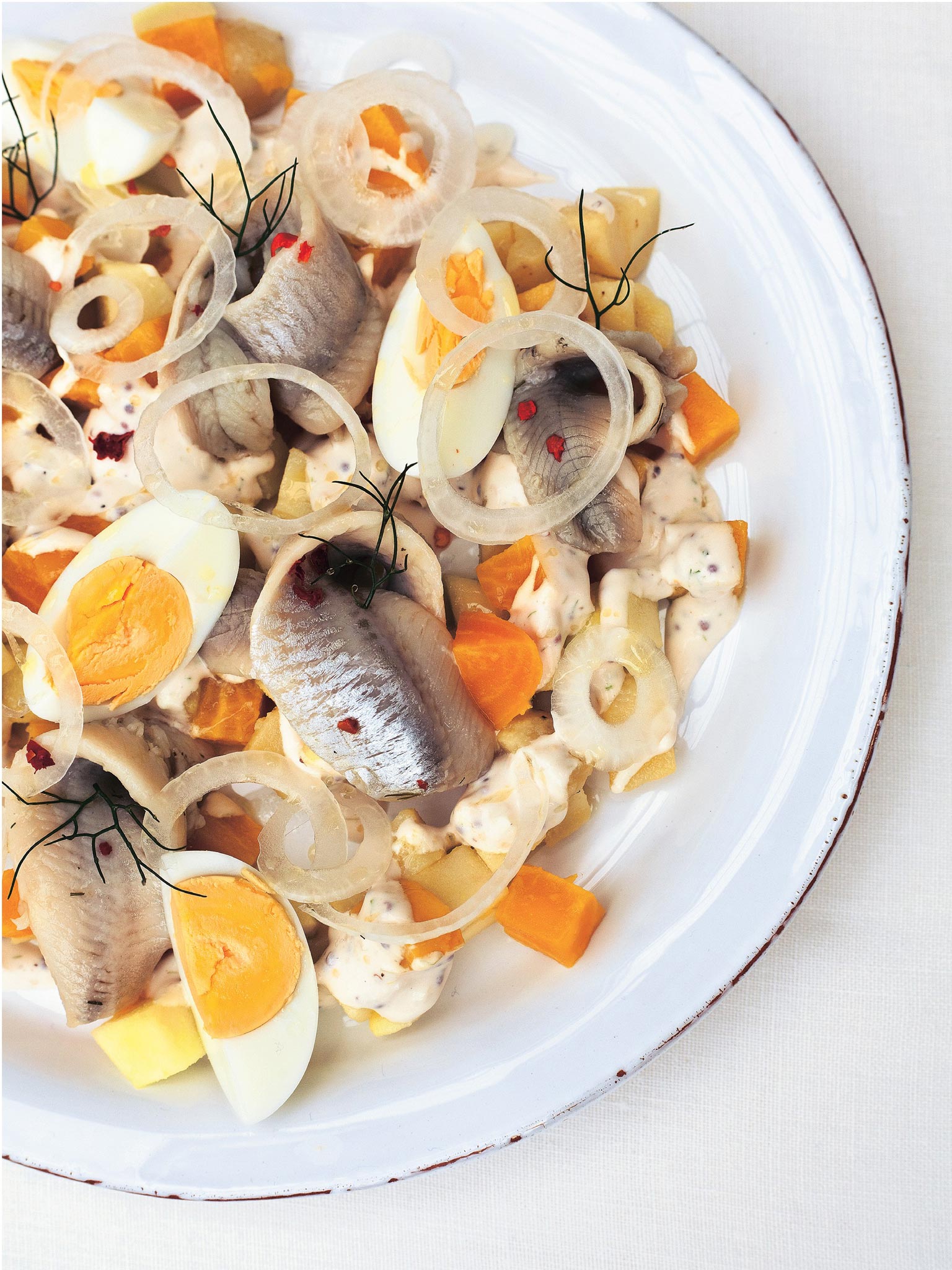 Root of the problem: beetroot with soused herrings and potato (Liz &amp; Mark Haarala Hamilton)