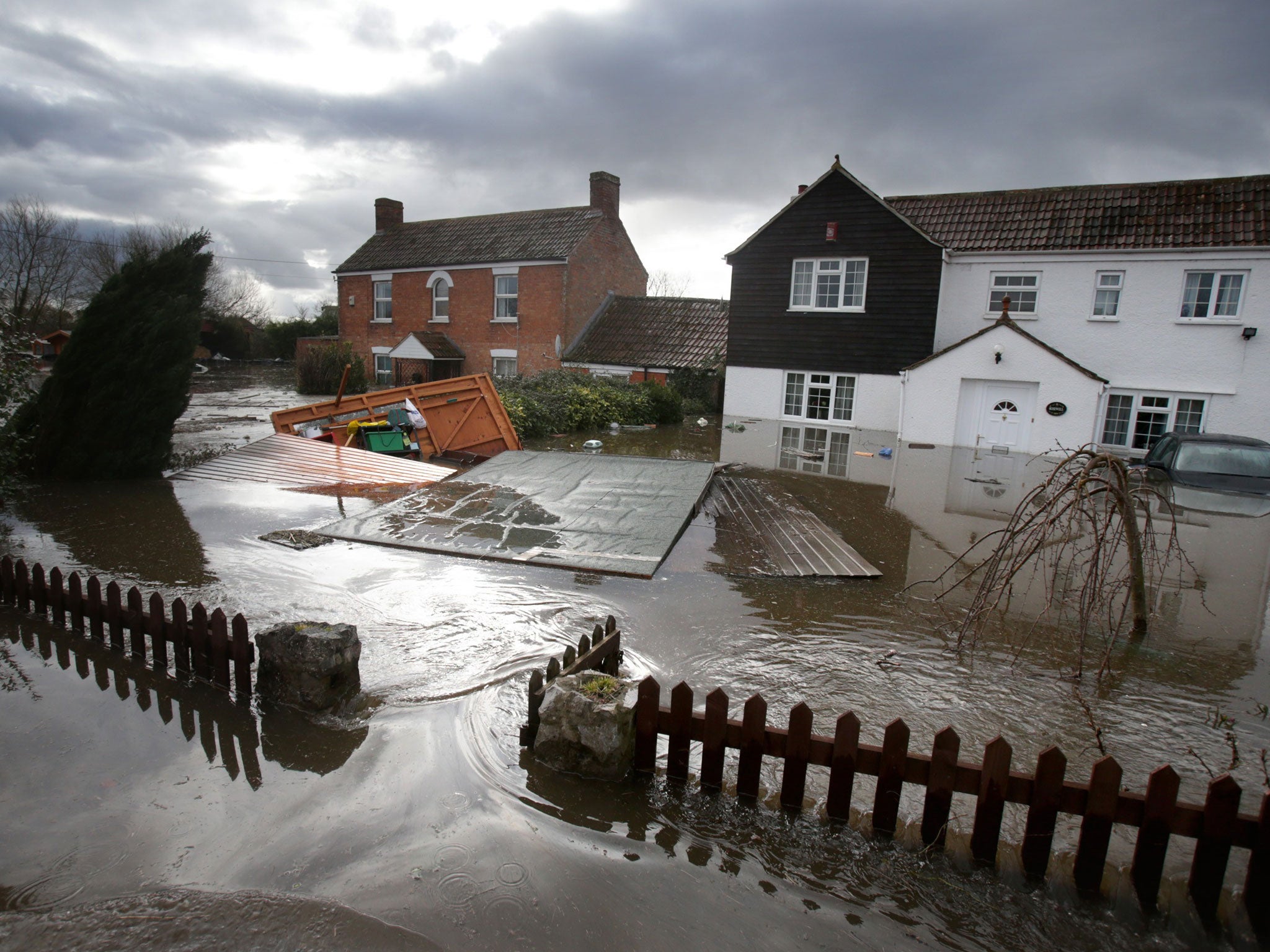 The inundated hamlet of Moorland (Getty Images)