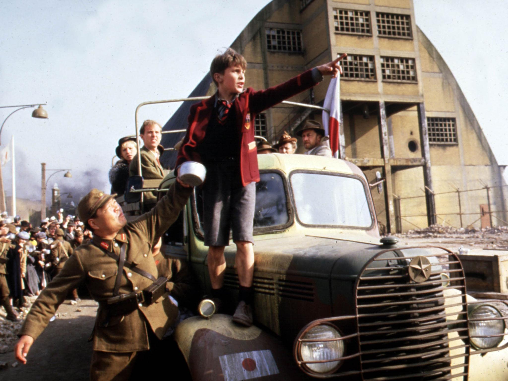 A young Christian Bale in a scene from Steven Spielberg’s 1987 film ‘Empire Of the Sun’