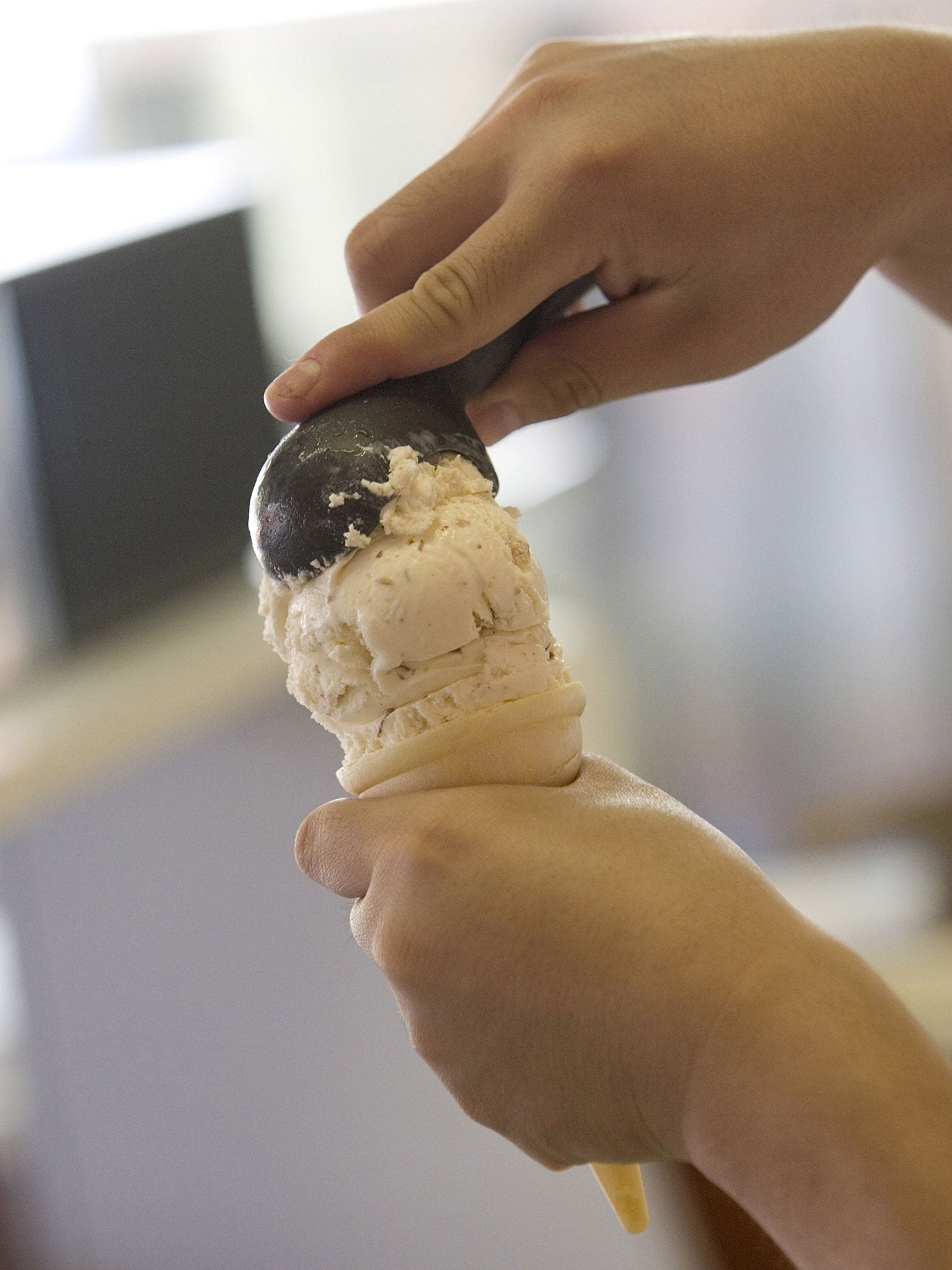 Less ice cream lovers are buying traditional cones