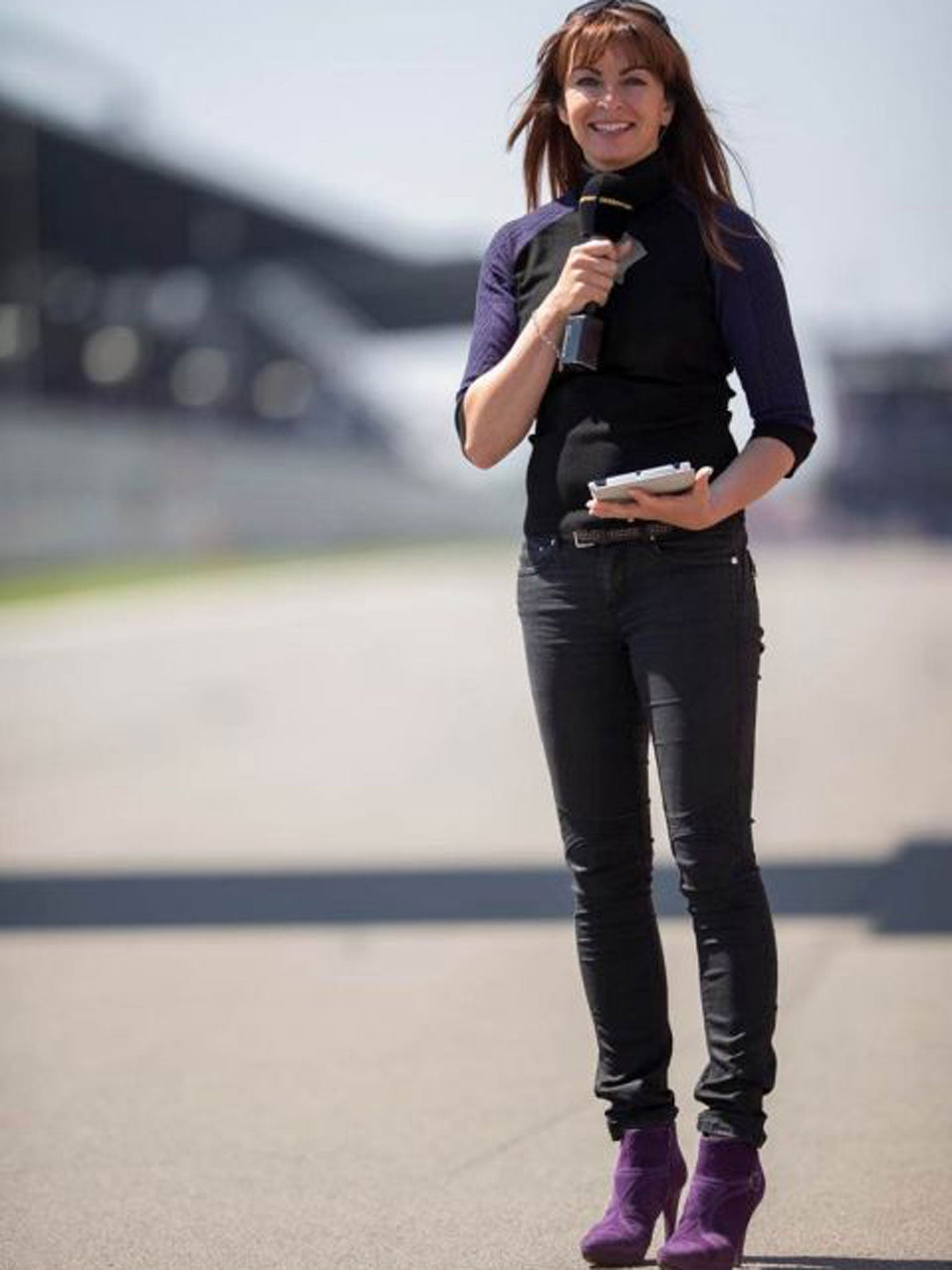 Suzi Perry in action