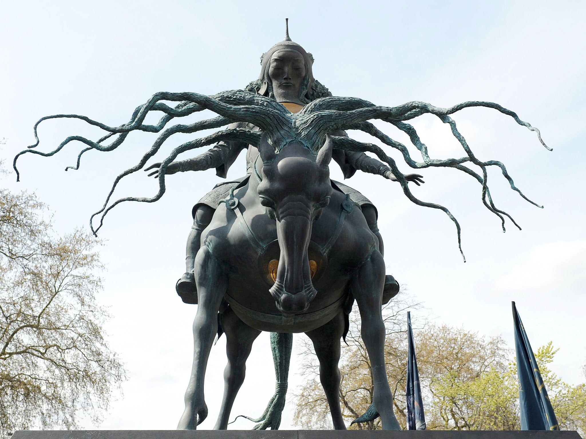 Sculpture of Genghis Khan by Dashi Namdakov