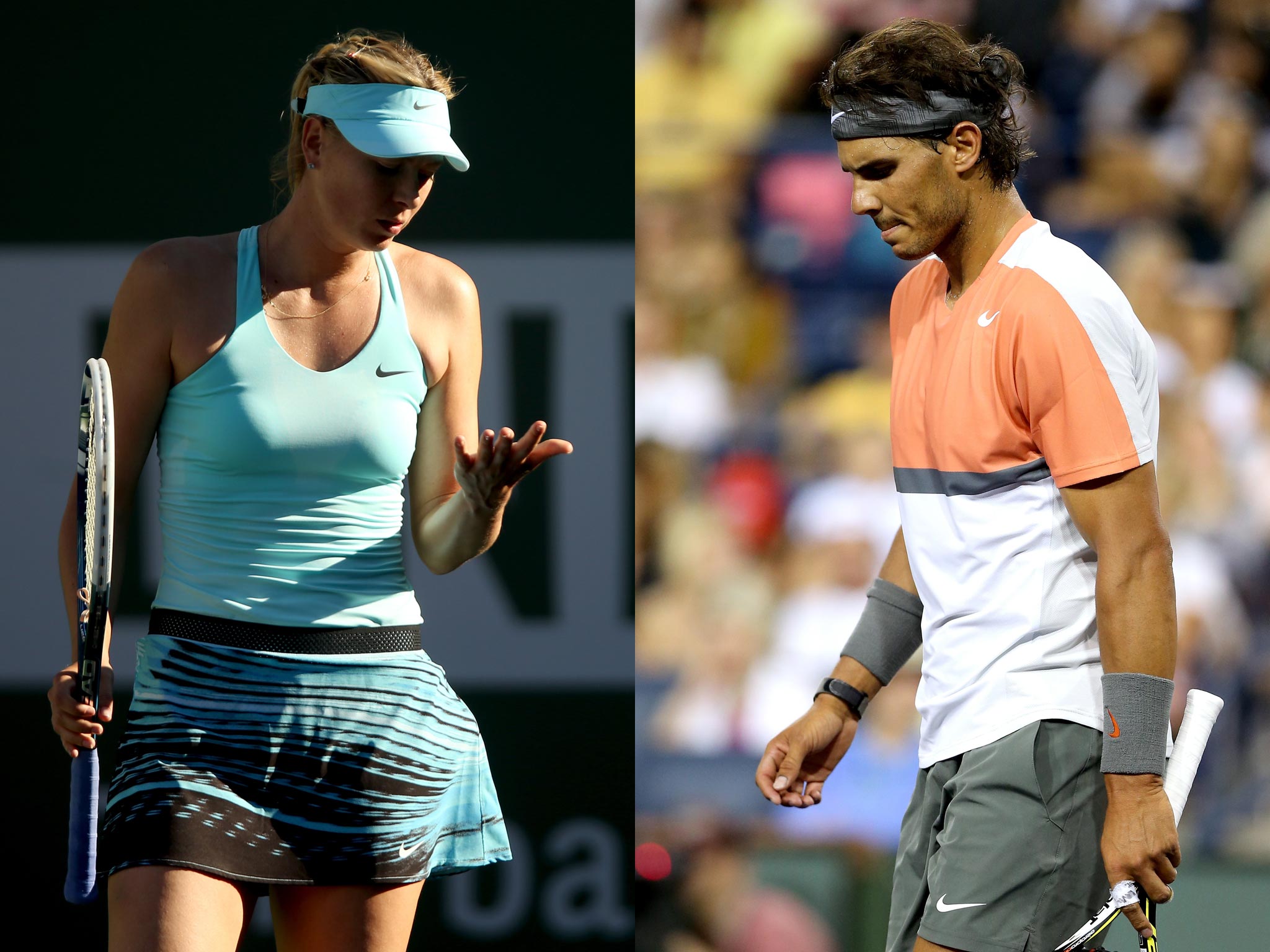 Maria Sharapova and Rafael Nadal both suffered early exits at the BNP Paribas Open at Indian Wells