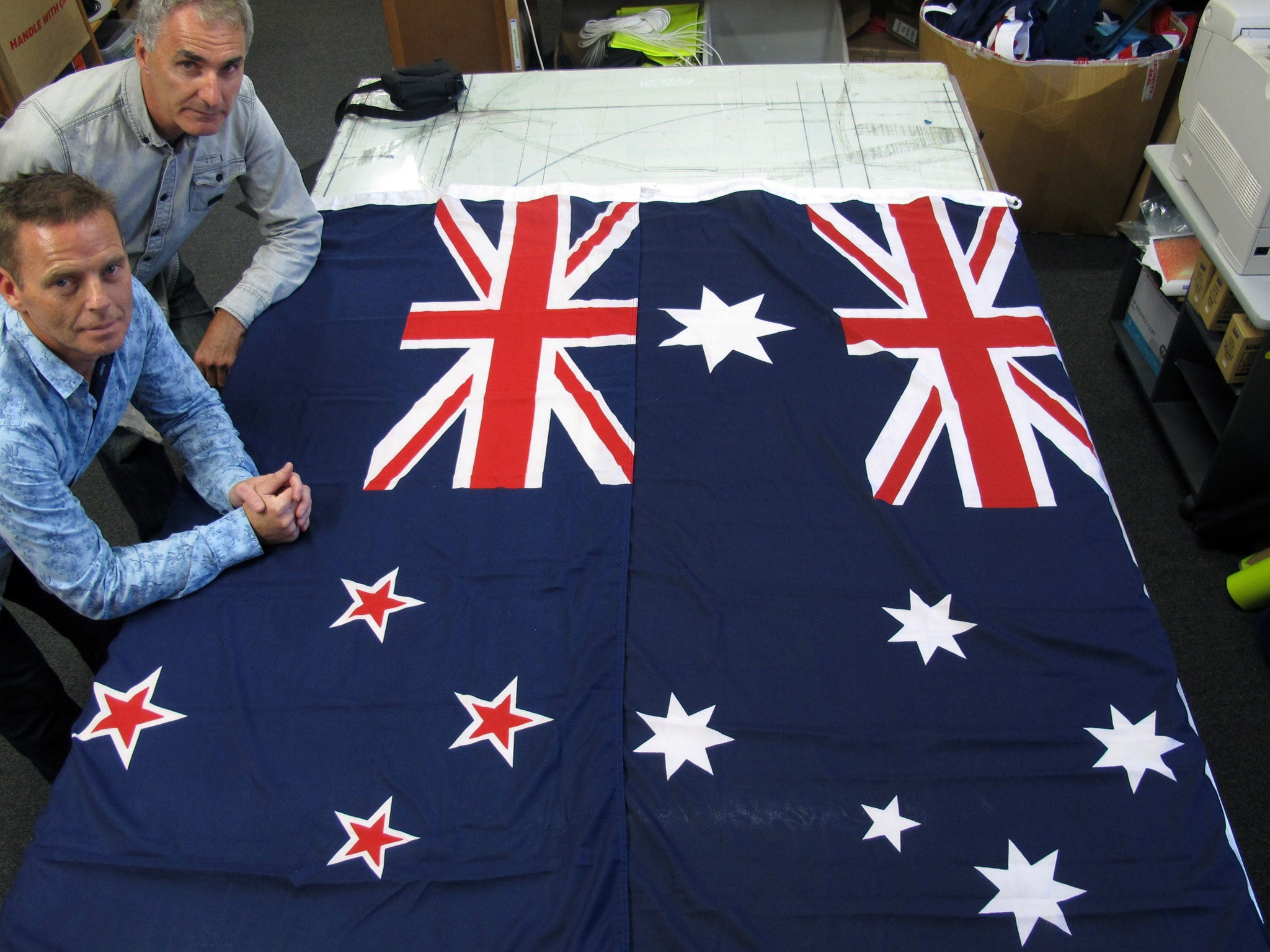 New Zealand is holding a referendum on its national flag (left) and debates are also happening in Australia