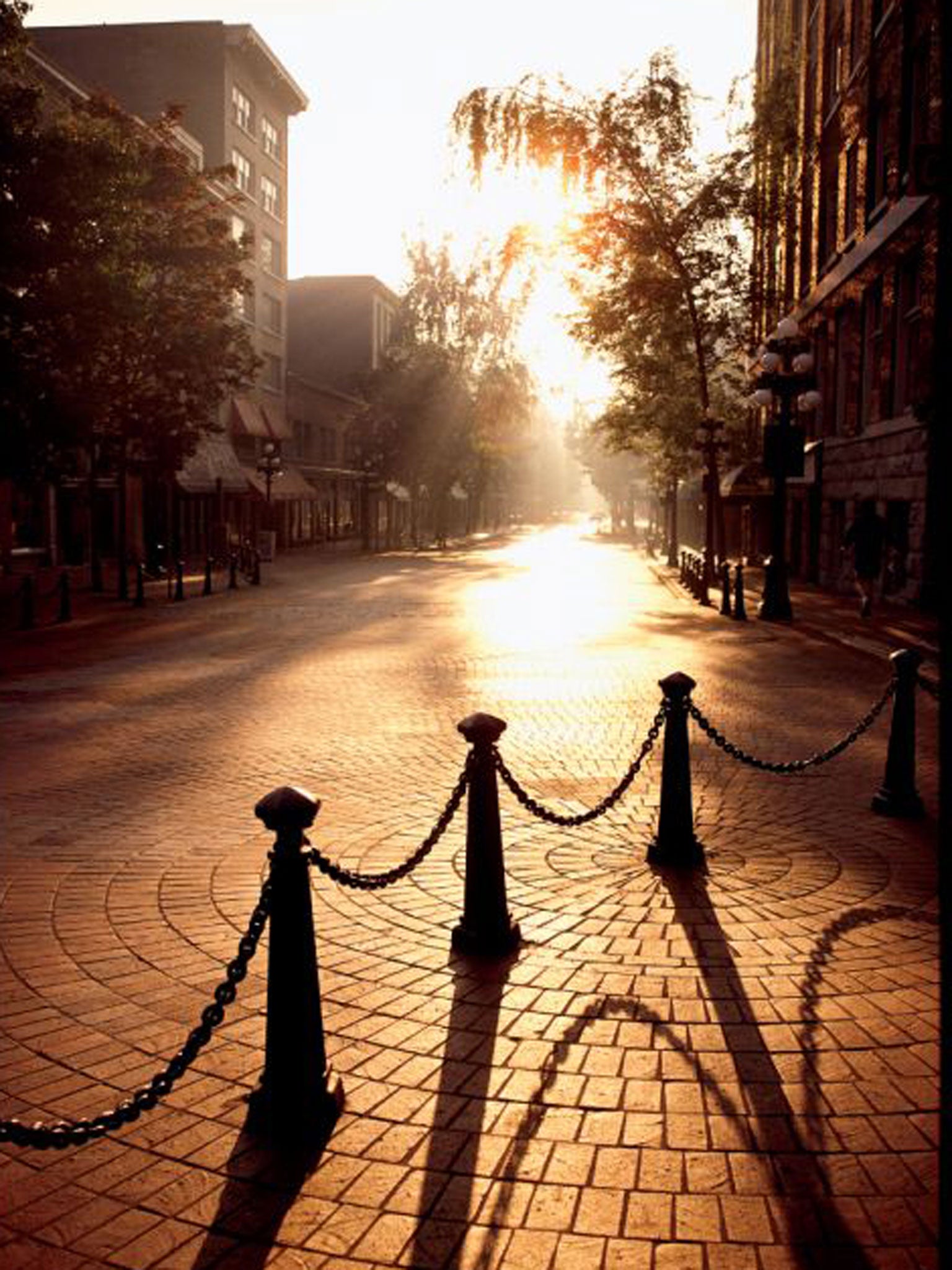 Cool quarter: A cobbled street in Gastown