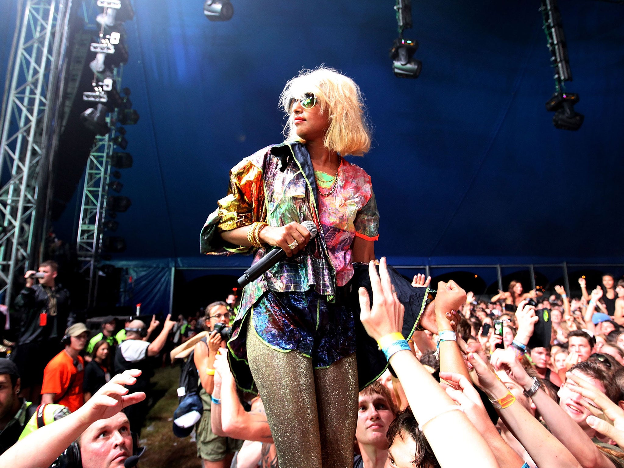 British rapper M.I.A at Lovebox 2014