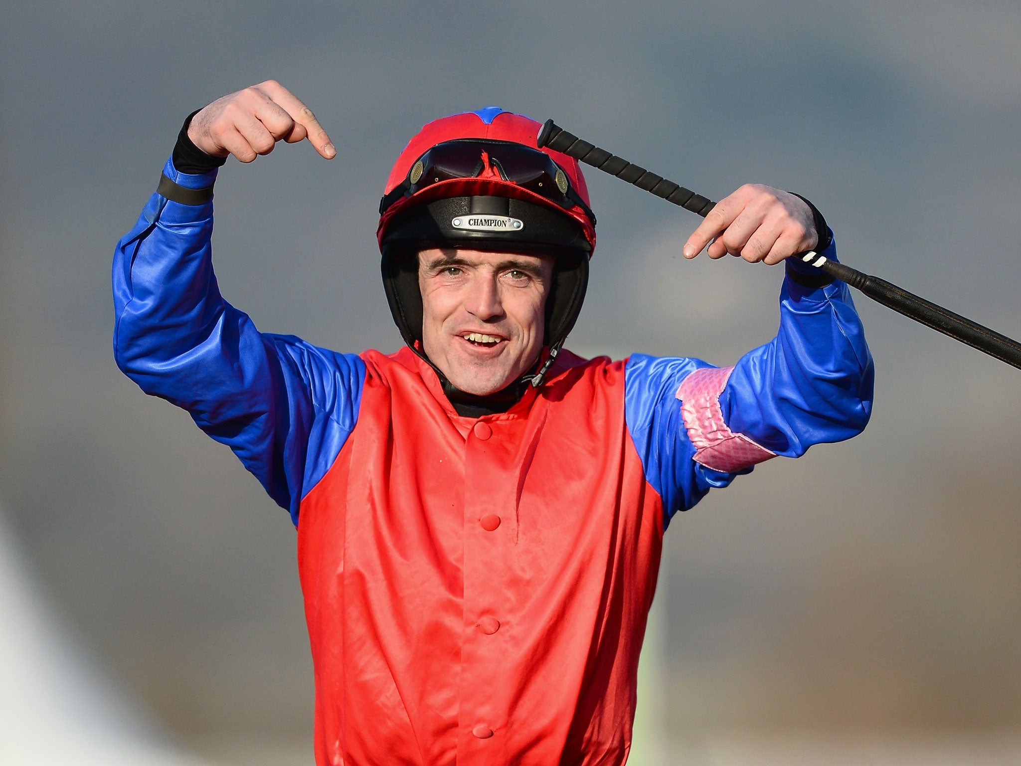 Ruby Walsh celebrating after victory at Cheltenham. He said that while 'humans are humans', horse are 'replaceable'