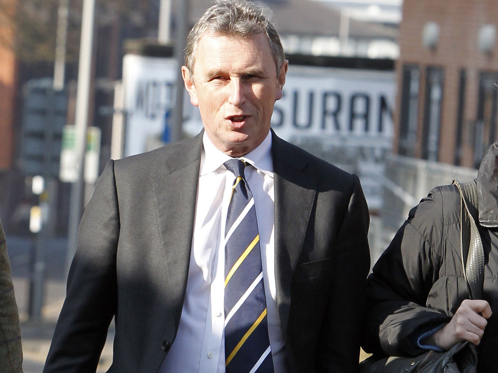 Nigel Evans, the former deputy speaker of the House of Commons, arrives at Preston Crown Court