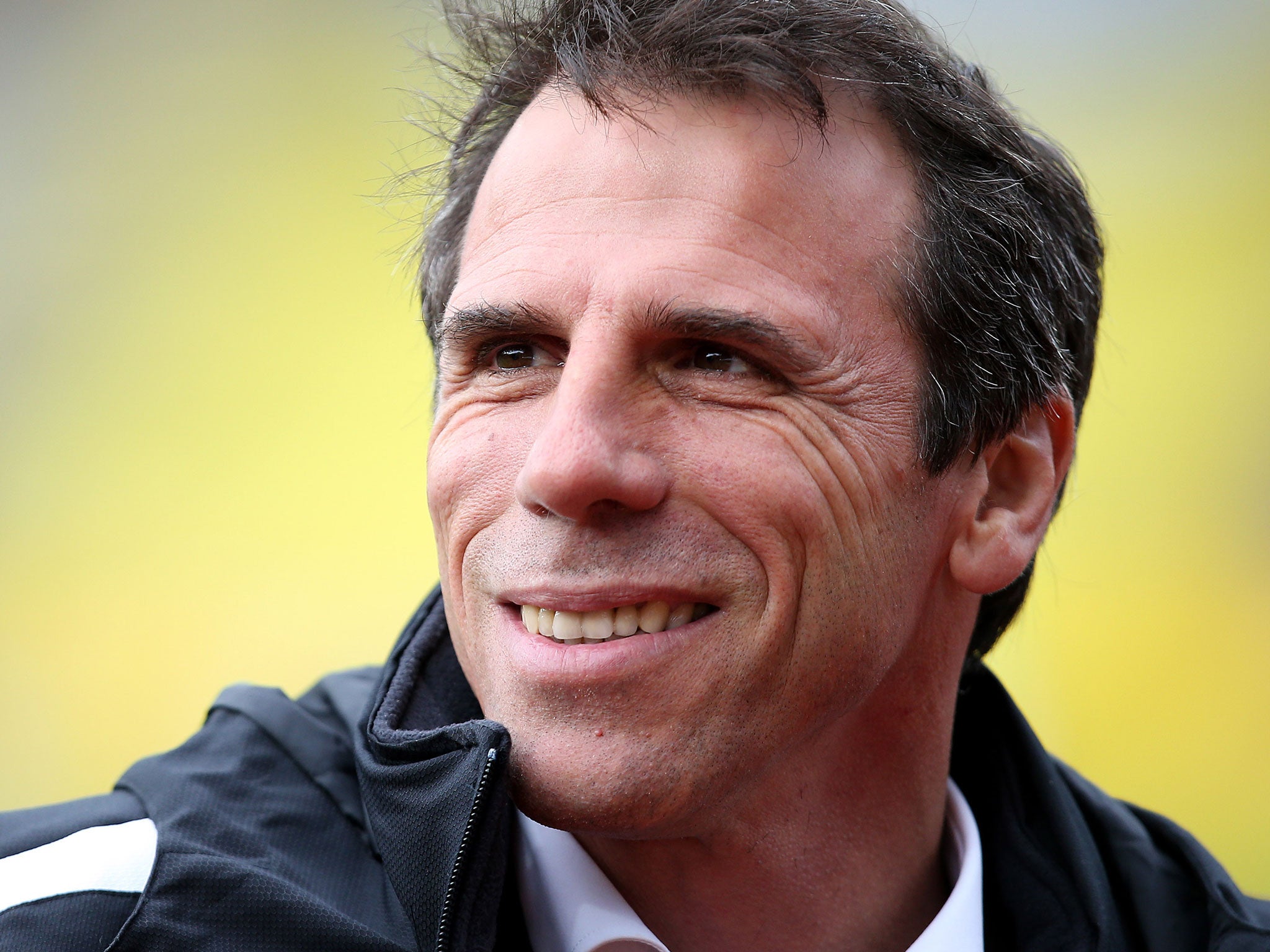 Former manager of Watford Gianfranco Zola looks on