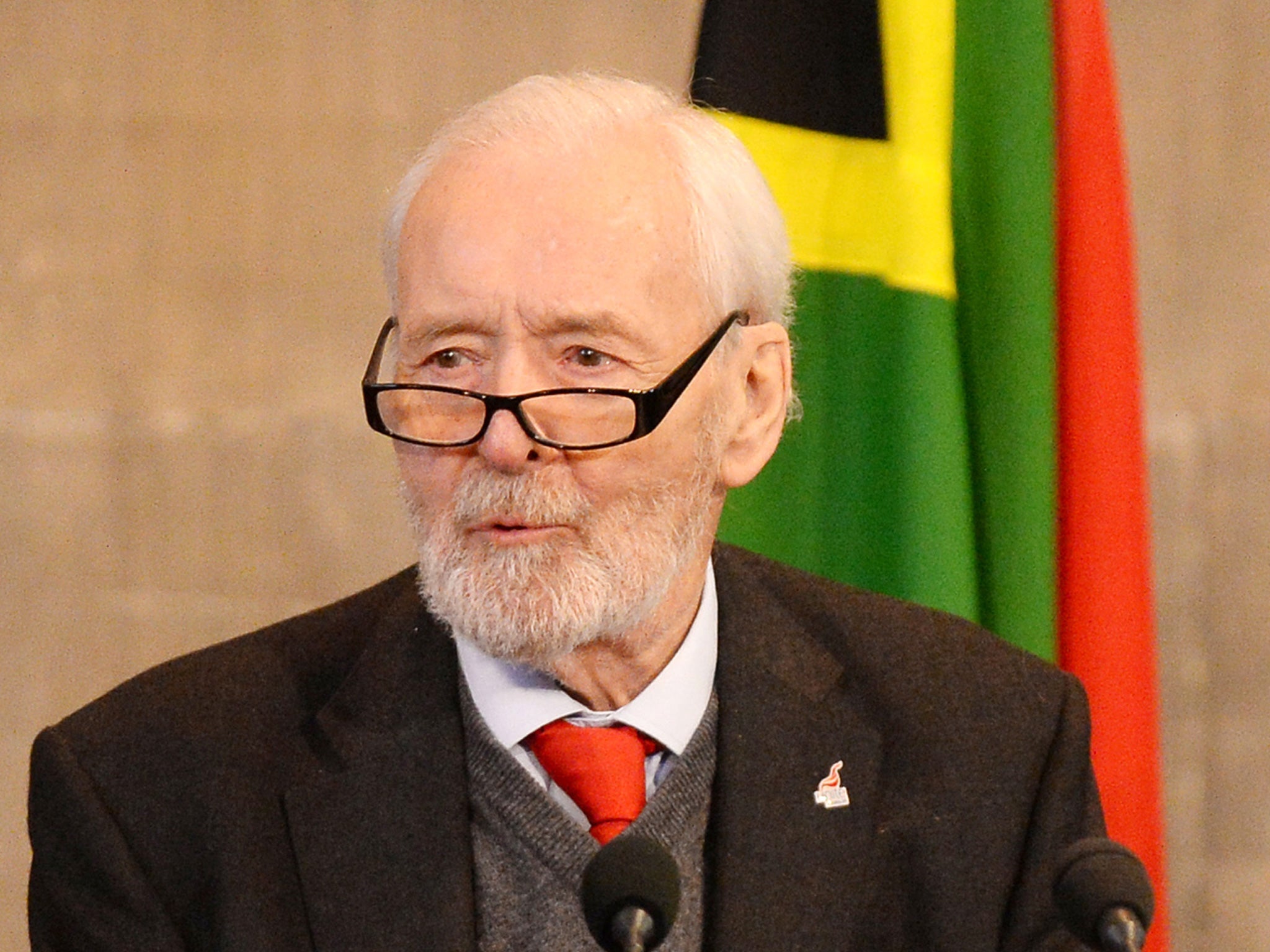 December 2013: Tony Benn speaking during a commemorative service for Nelson Mandela held at Westminster Hall