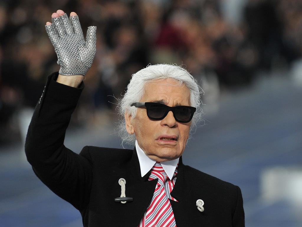 Karl Lagerfeld walks the runway during the Chanel Spring / Summer 2013 show as part of Paris Fashion Week at Grand Palais on October 2, 2012 in Paris, France.