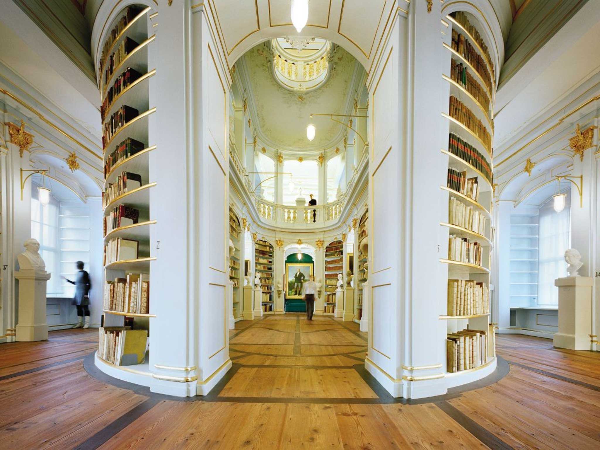 The Duchess Anna Amalia Library, dating from 1761, in Weimar, Germany