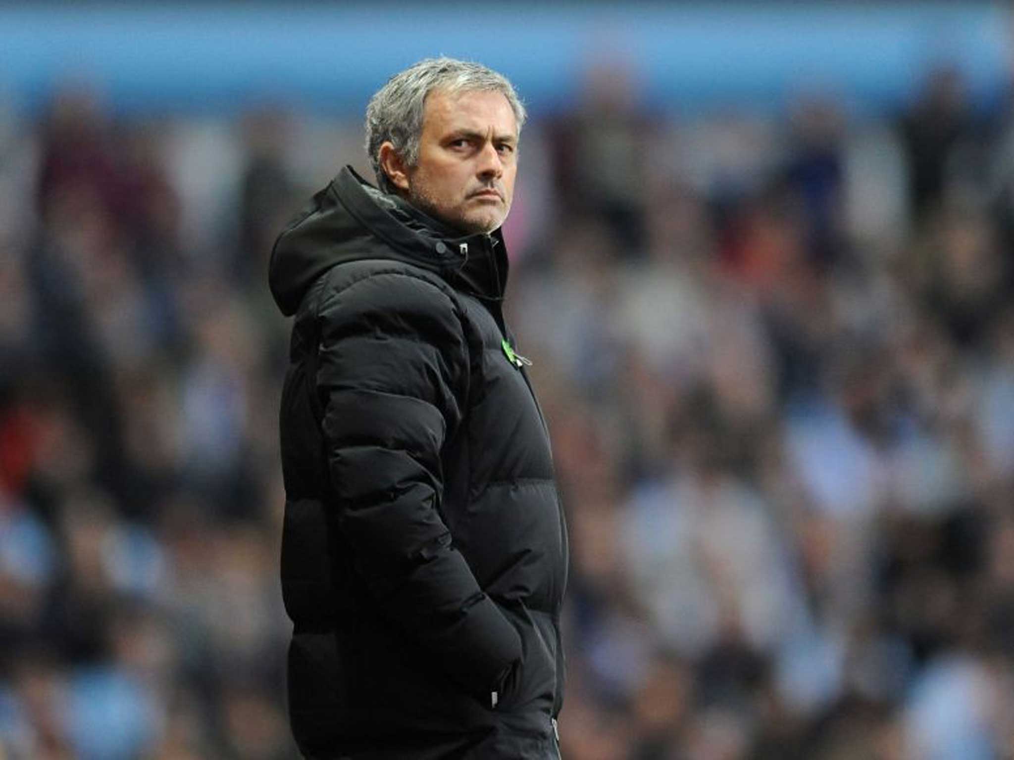 Chelsea manager Jose Mourinho looks on from the touchline