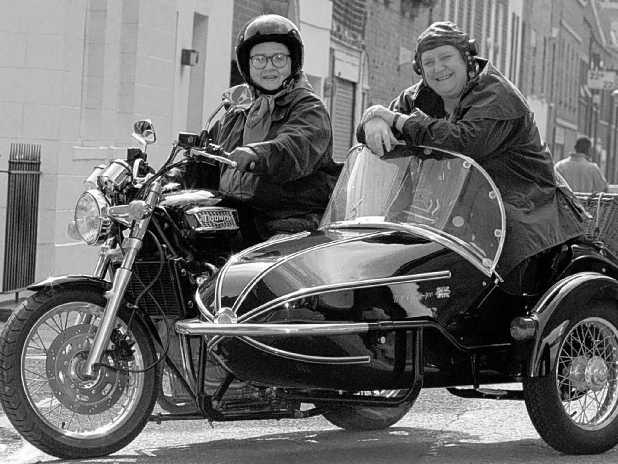 Dickson Wright, right, with her fellow 'Fat Lady', Jennifer Paterson; the programme ended when Paterson died in 1999