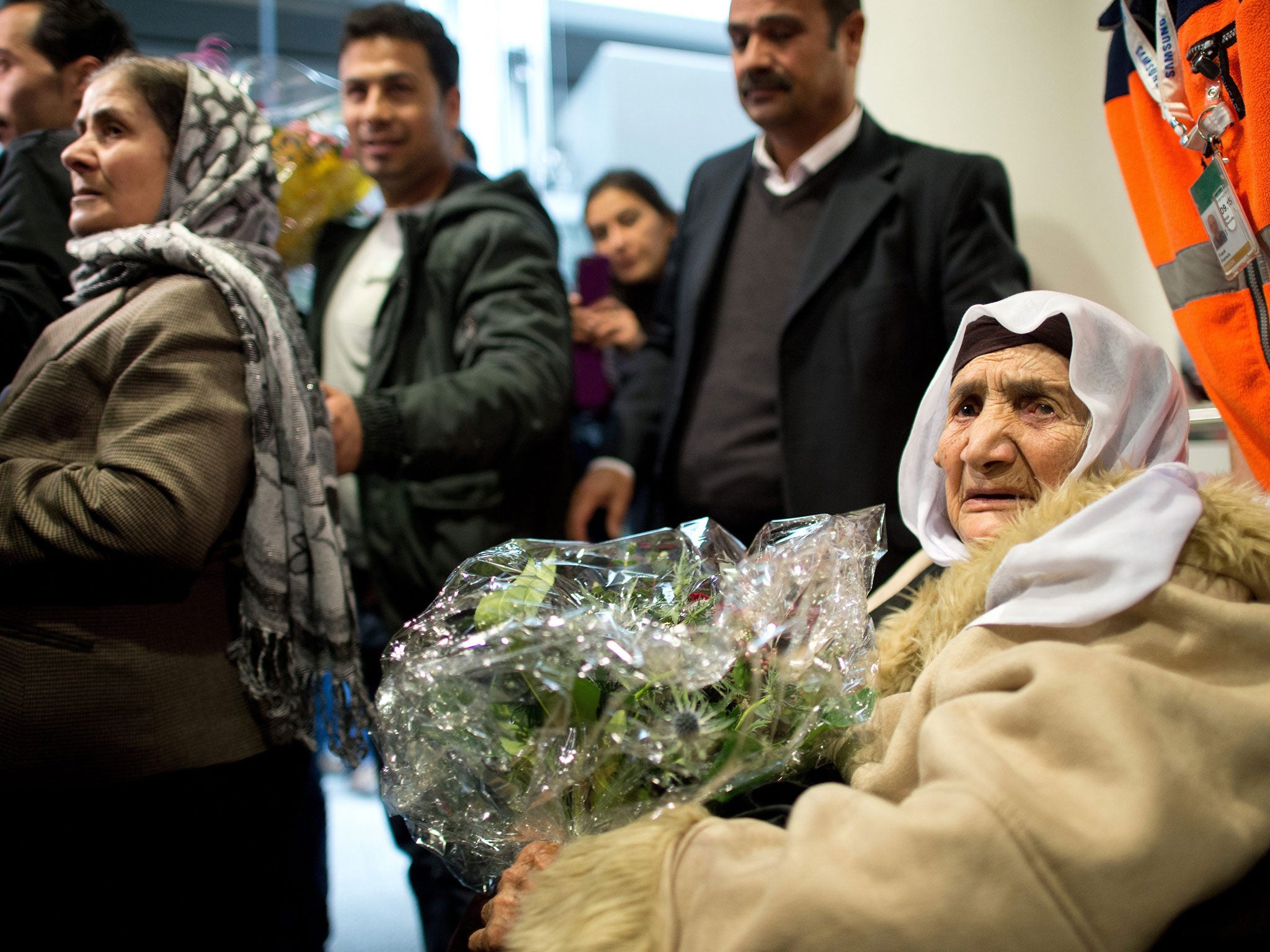 Sabria Khalaf arrives in Germany