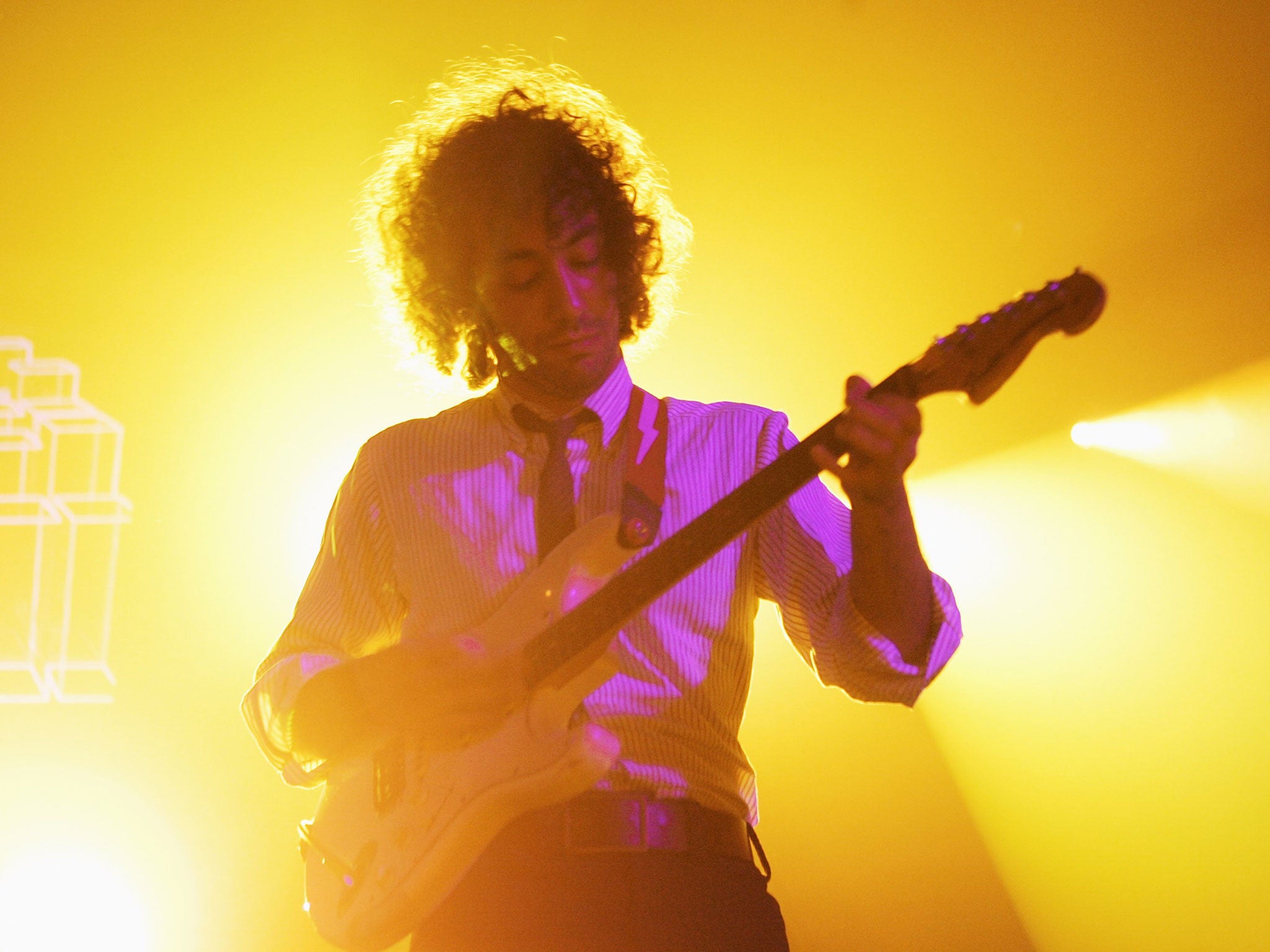 Albert Hammond Junior of The Strokes performs at the Natural History Museum on July 6, 2006 in London, England.