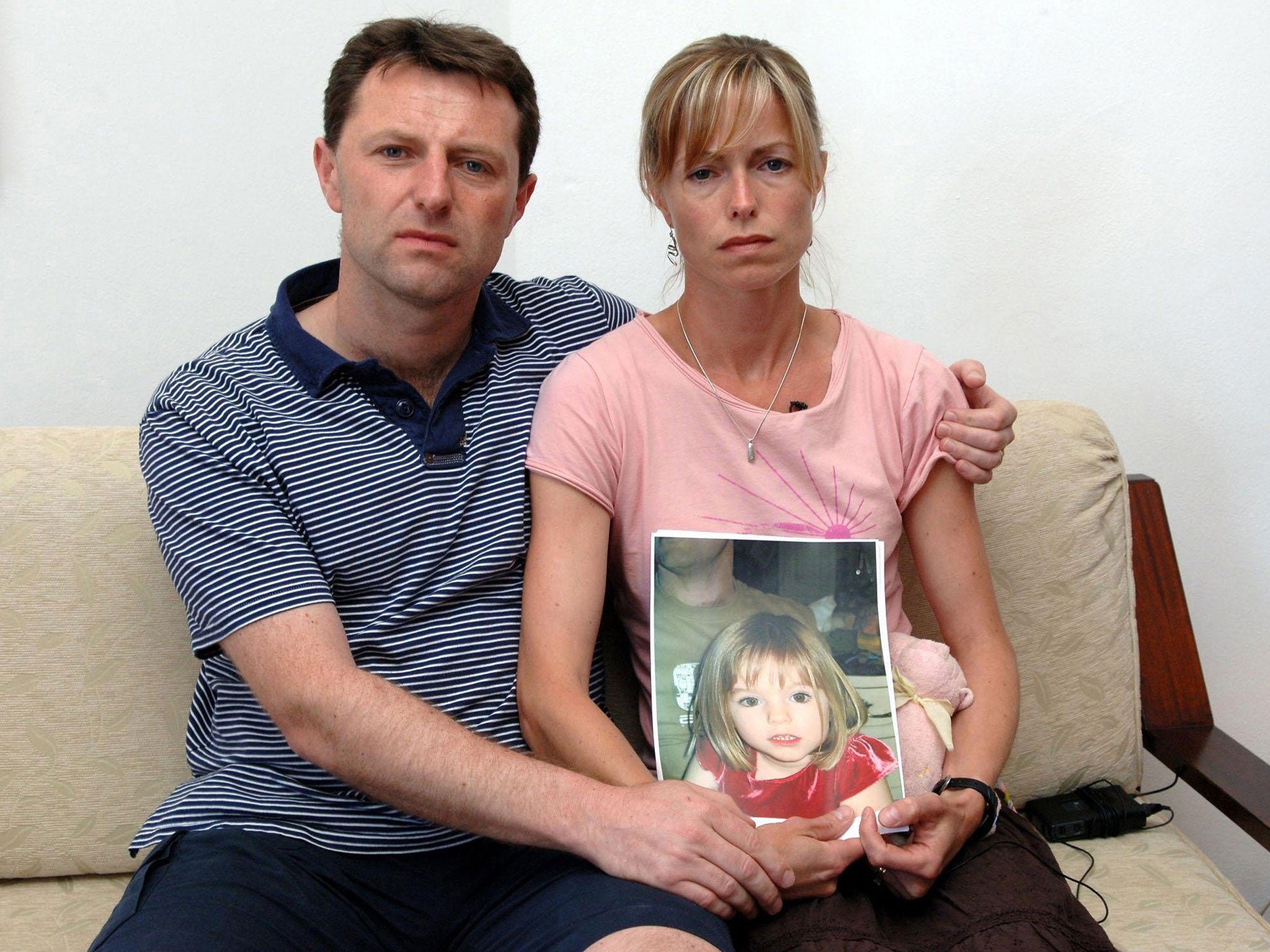 Kate and Gerry McCann make an appeal at a press conference in the holiday resort of Praia da Luz, Portugal 7 May 2007