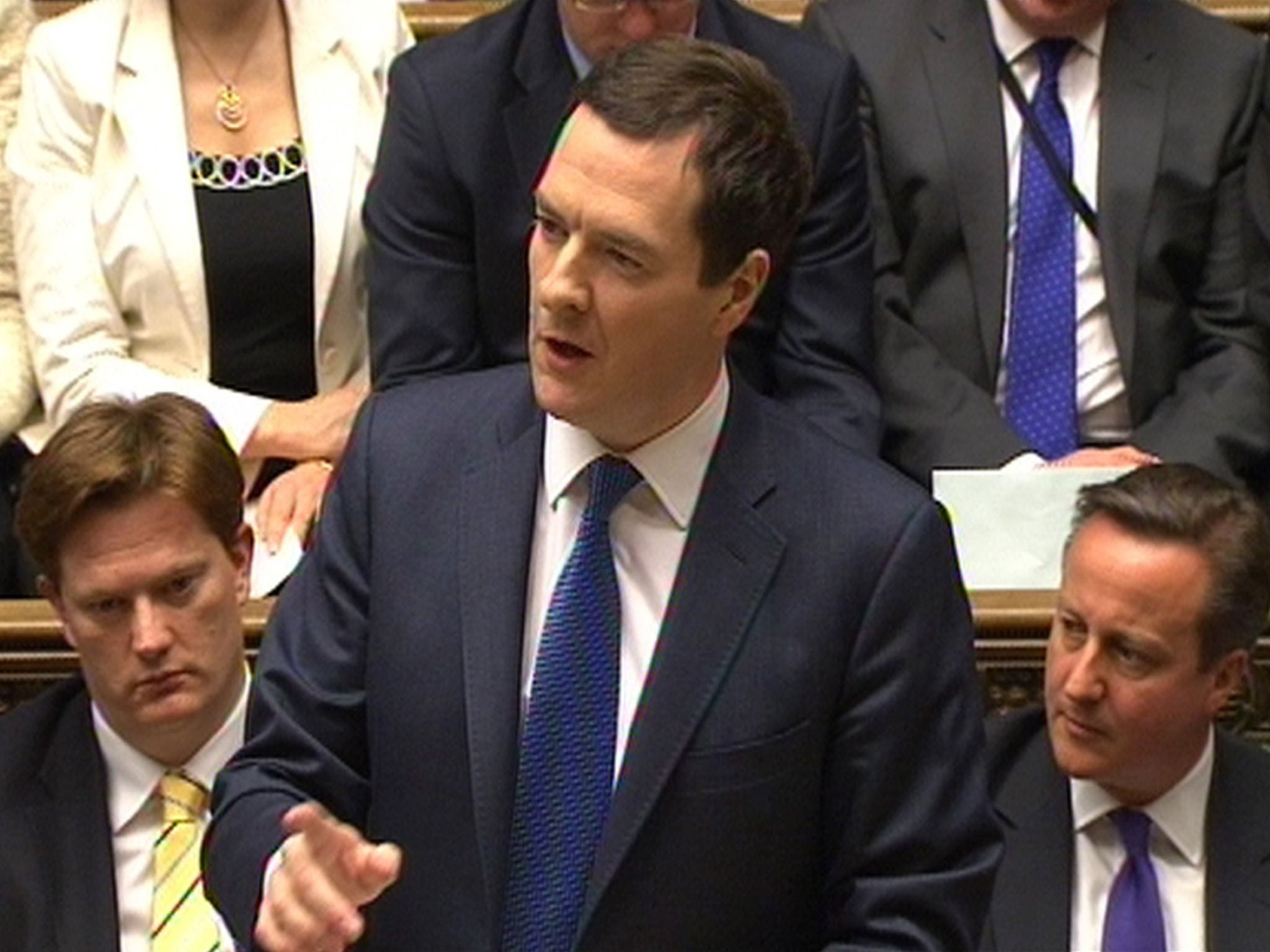 Chancellor of the Exchequer George Osborne delivers his Budget statement to the House of Commons