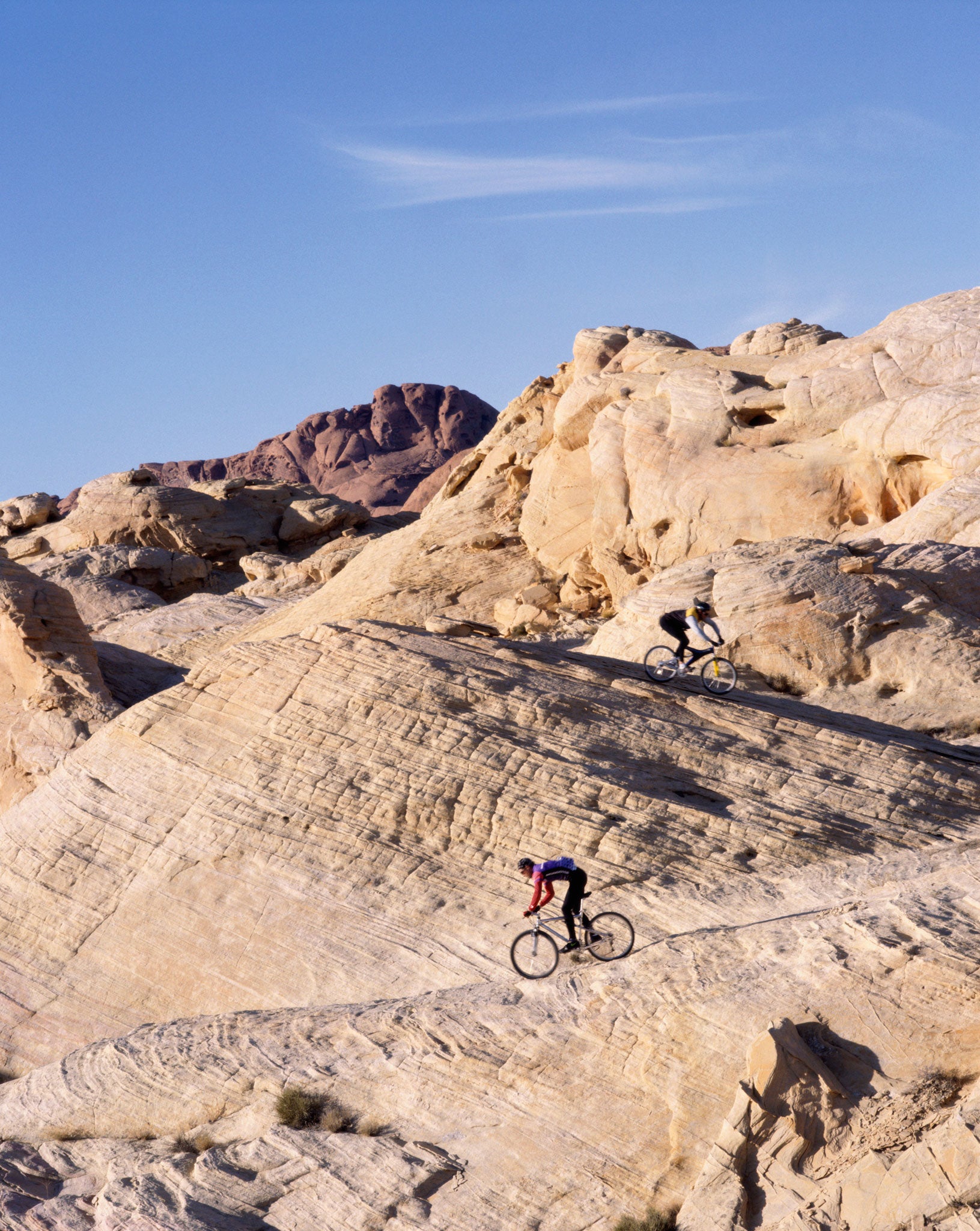 Mountain biking in the Valley of Fire State Park, Nevada