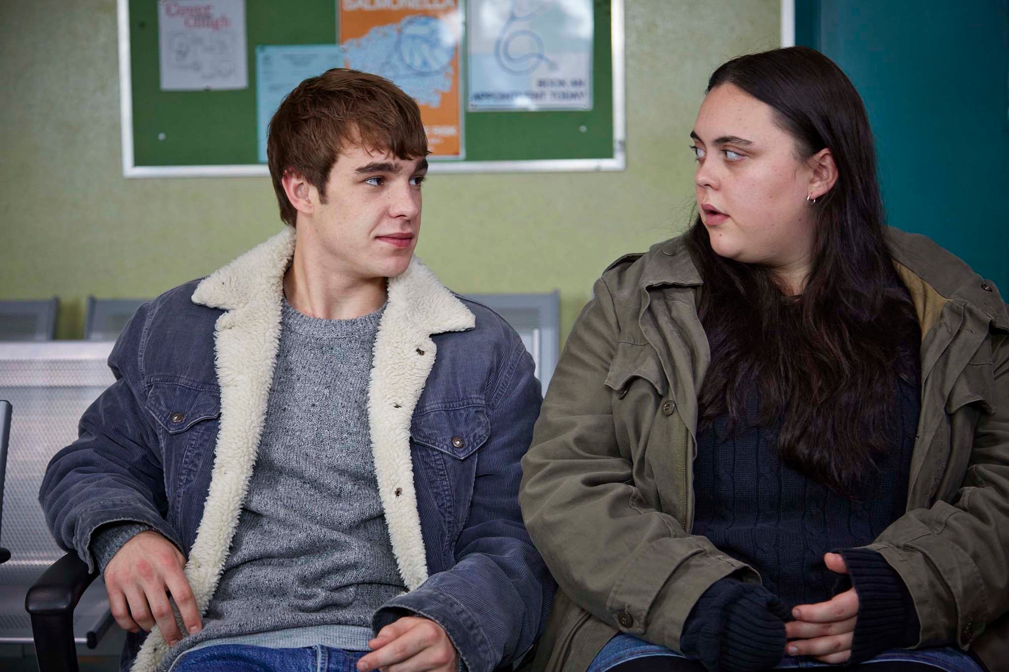 Nico Mirallegro as Finn with Sharon Rooney (Rae) in 'My Mad Fat Diary'